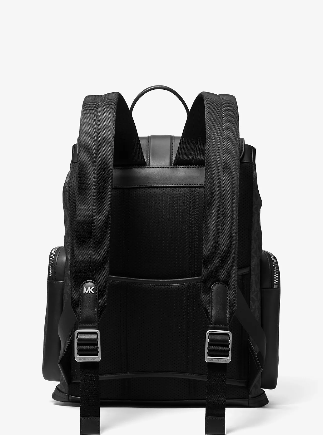 Michael Kors Cargorugzak Hudson van leer met kenmerkend logo ZWART Discount