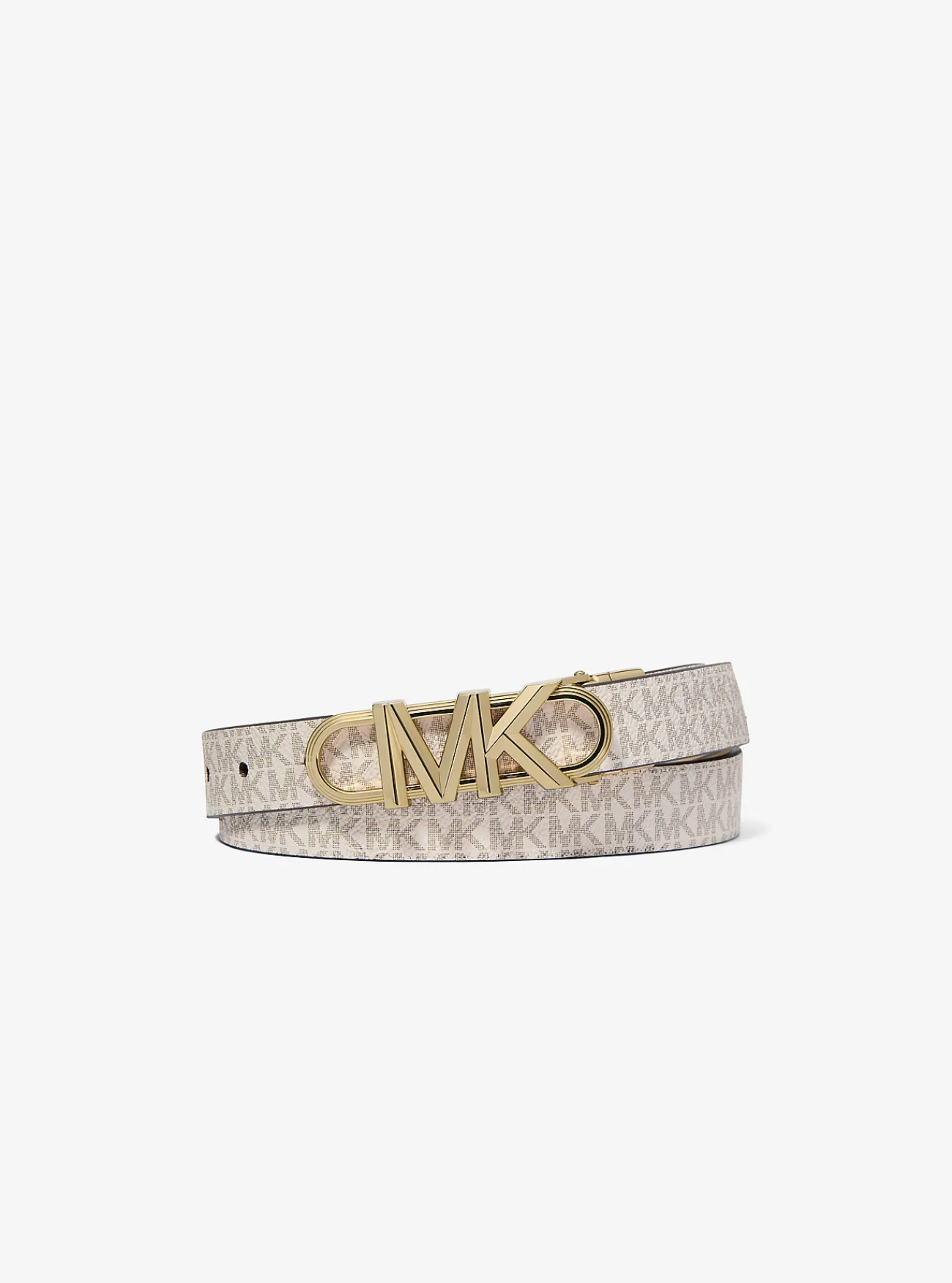 Michael Kors Ceintuur Empire van leer met kenmerkend logo, omkeerbaar VANILLE Online
