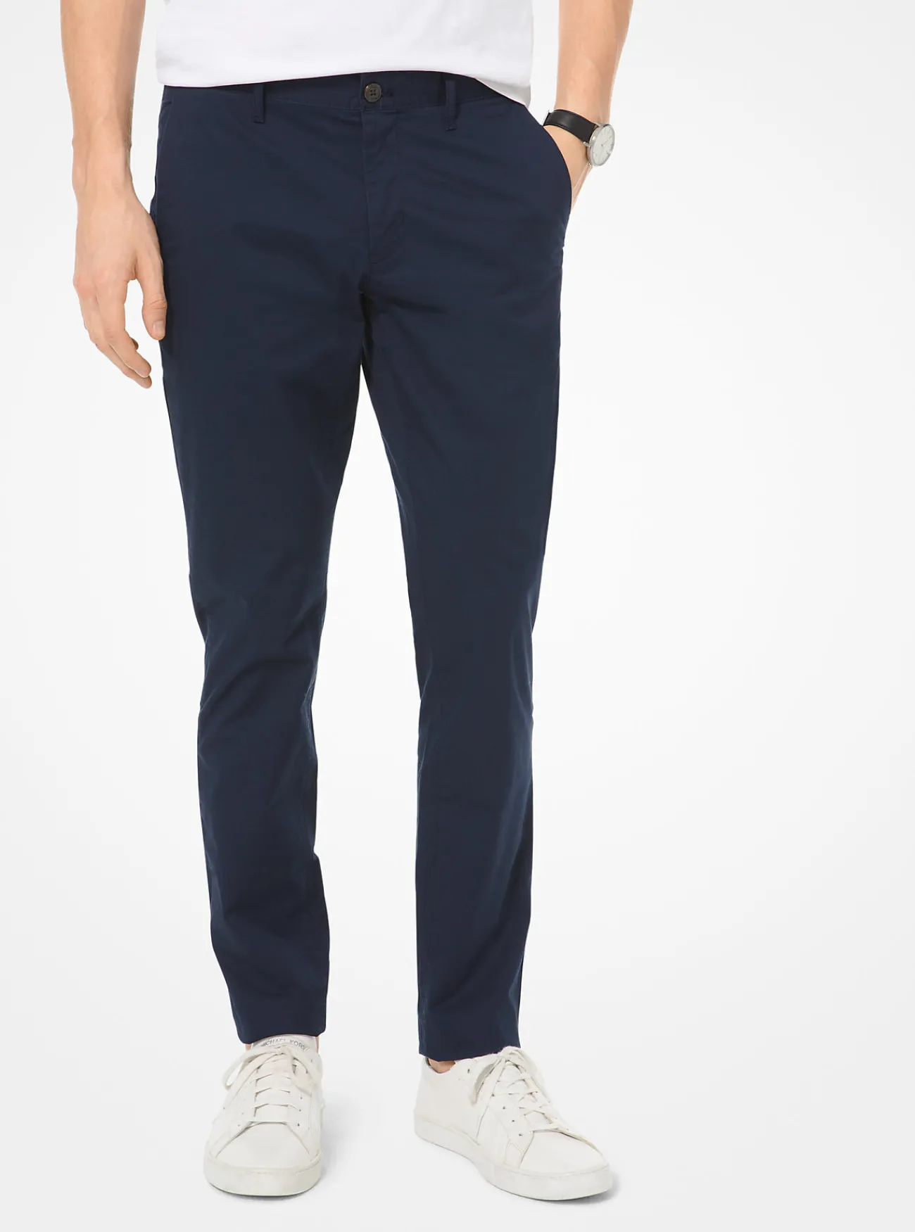 Michael Kors Chinobroek van stretchkatoen met skinny pasvorm MIDDERNACHTSBLAUW Clearance