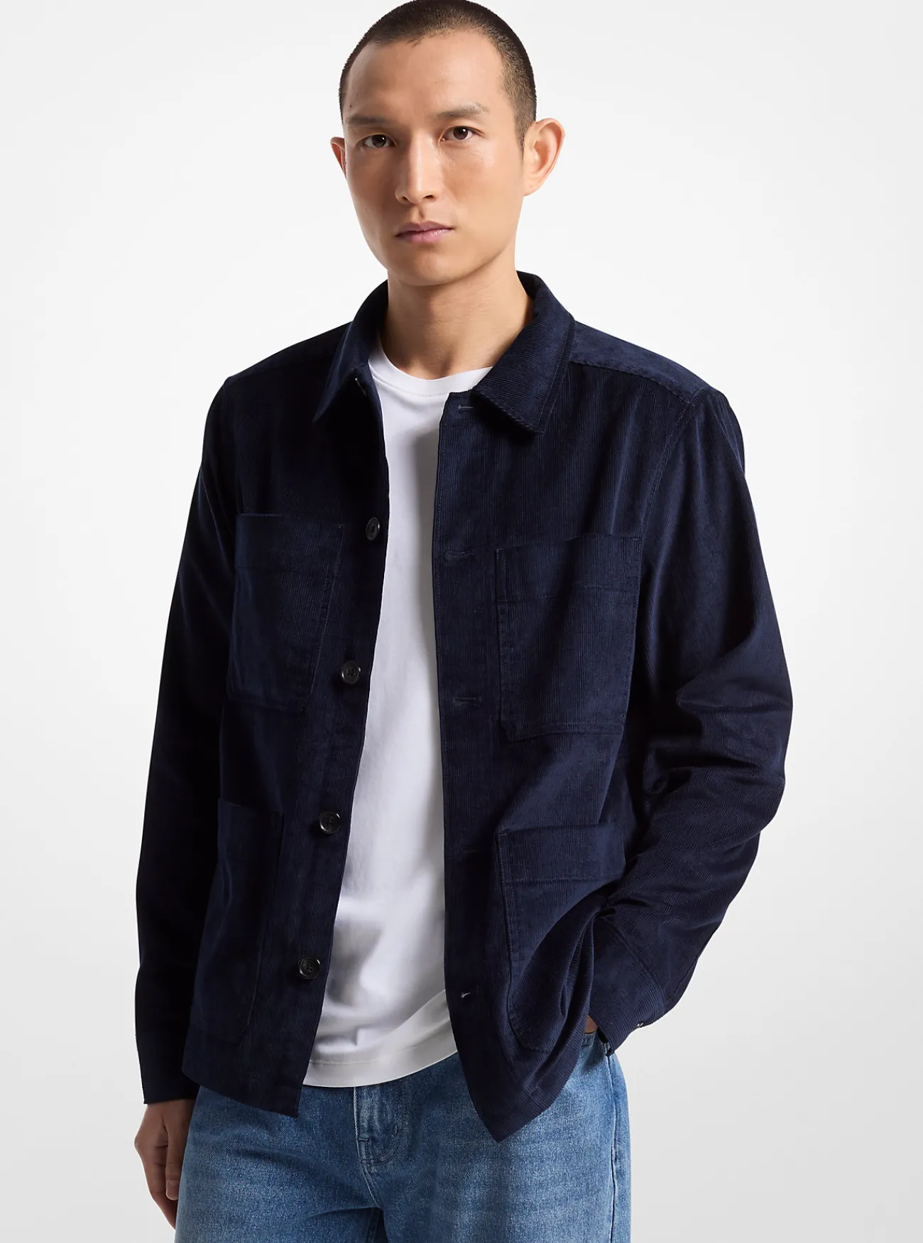 Michael Kors Chore jack van corduroy, oversized MIDDERNACHTSBLAUW Clearance