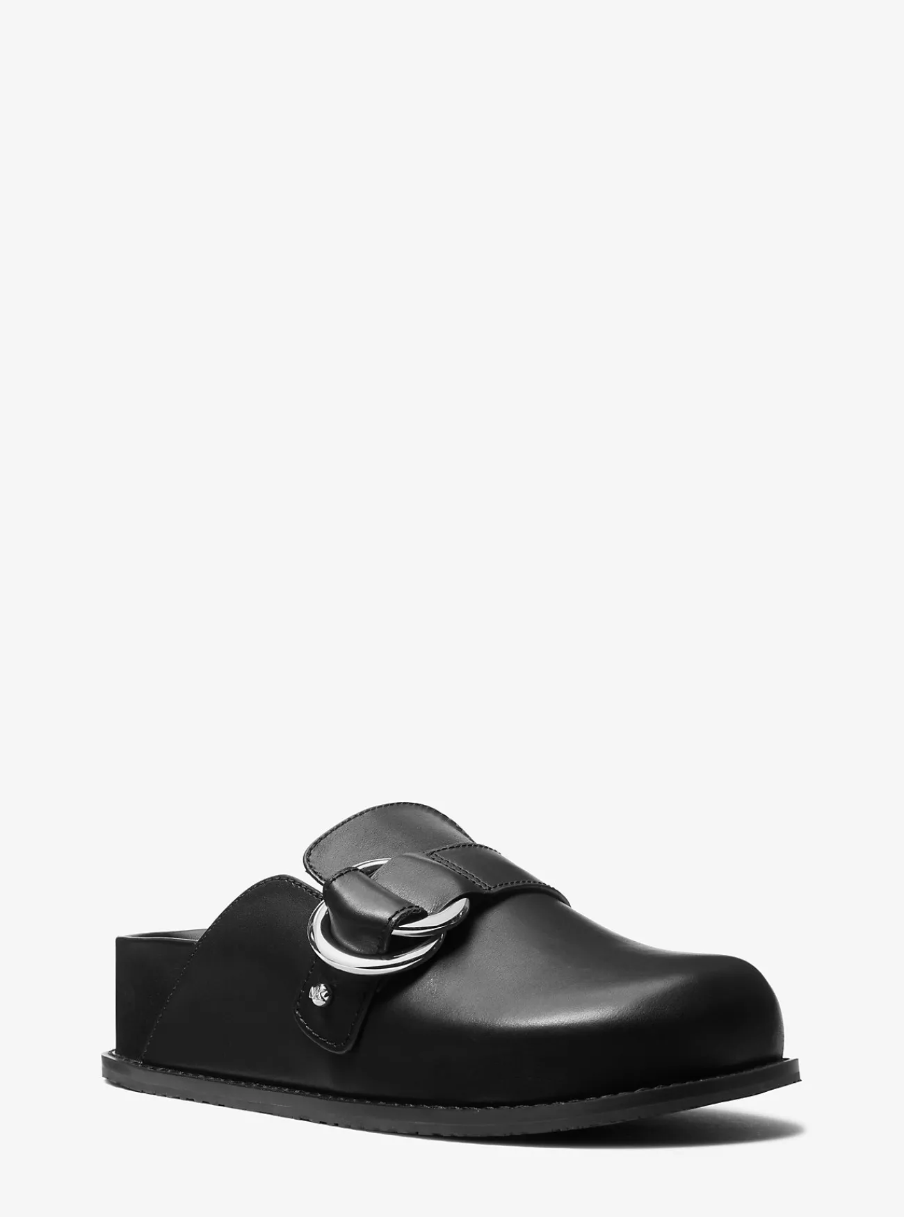 Michael Kors Clog Jaden van leer ZWART Sale