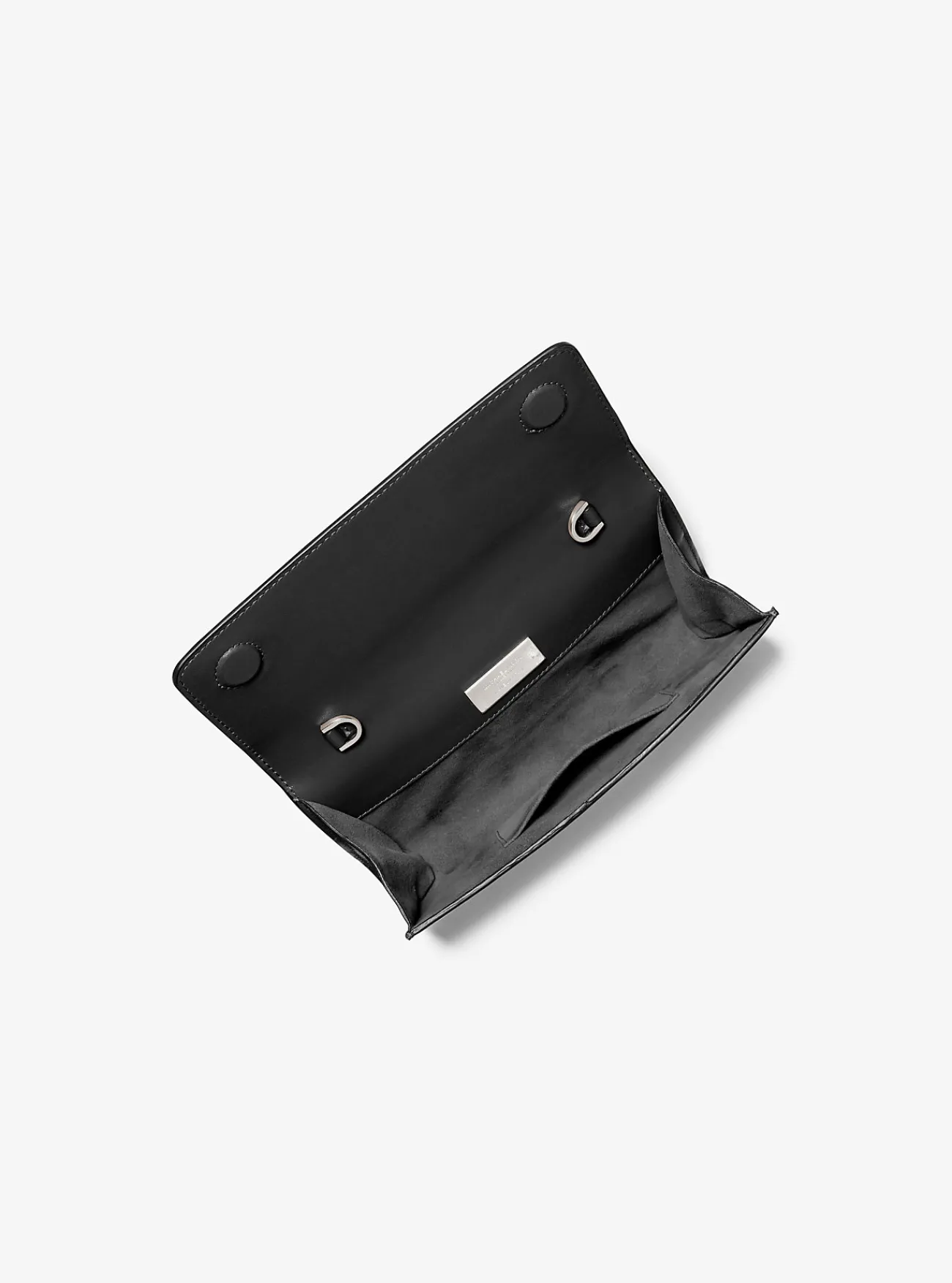 Michael Kors Clutch Cate van leer ZWART Discount