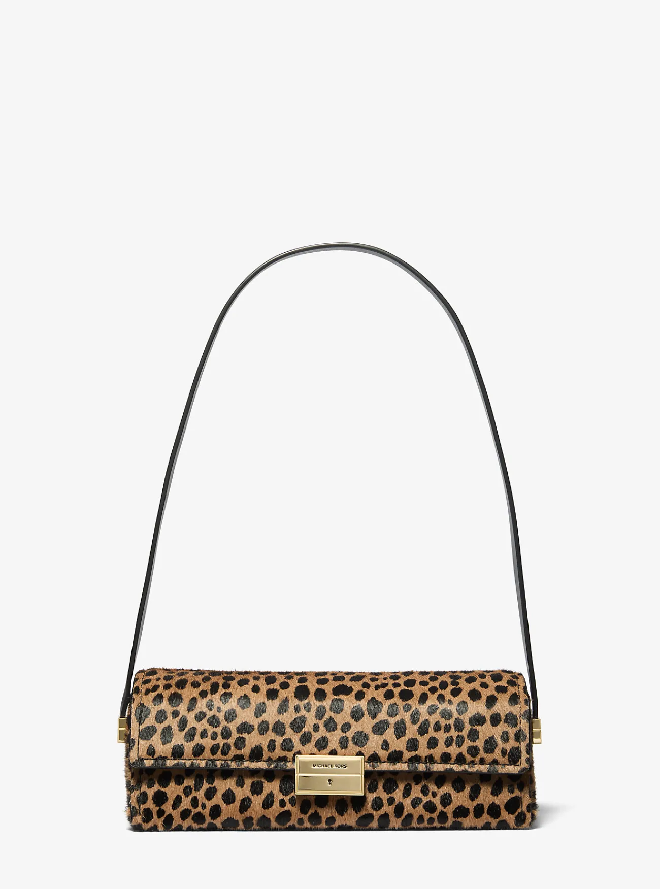 Michael Kors Clutch Ludlow van kalfshaar met jachtluipaardprint, aanpasbaar en klein HUSKMULTI Clearance