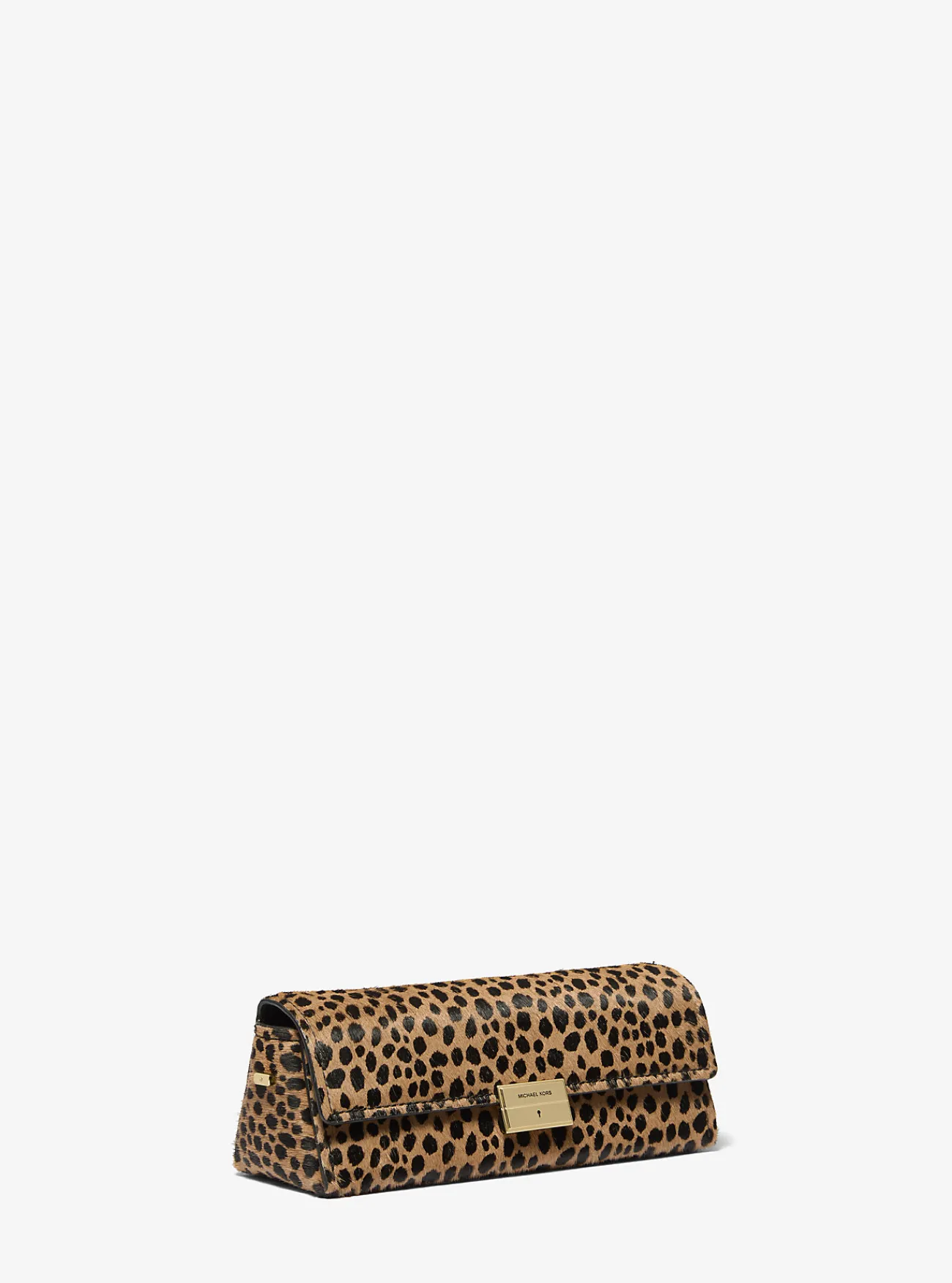 Michael Kors Clutch Ludlow van kalfshaar met jachtluipaardprint, aanpasbaar en klein HUSKMULTI Clearance
