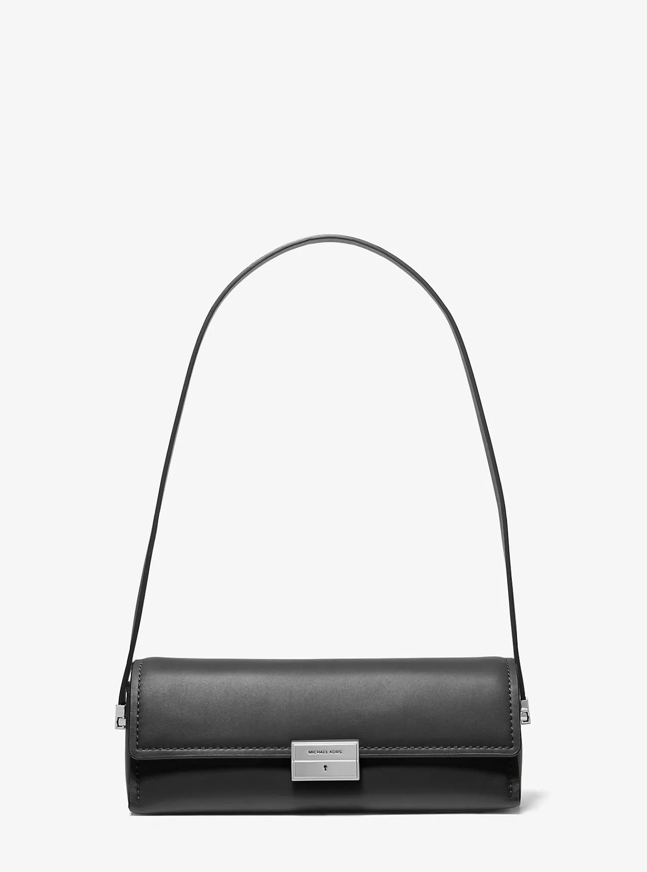 Michael Kors Clutch Ludlow van leer, aanpasbaar en klein ZWART Best