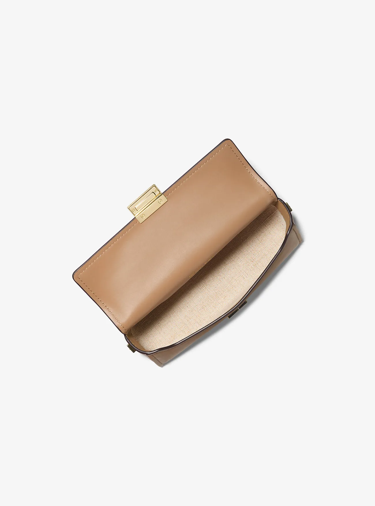 Michael Kors Clutch Ludlow van leer, aanpasbaar en klein KAF Outlet