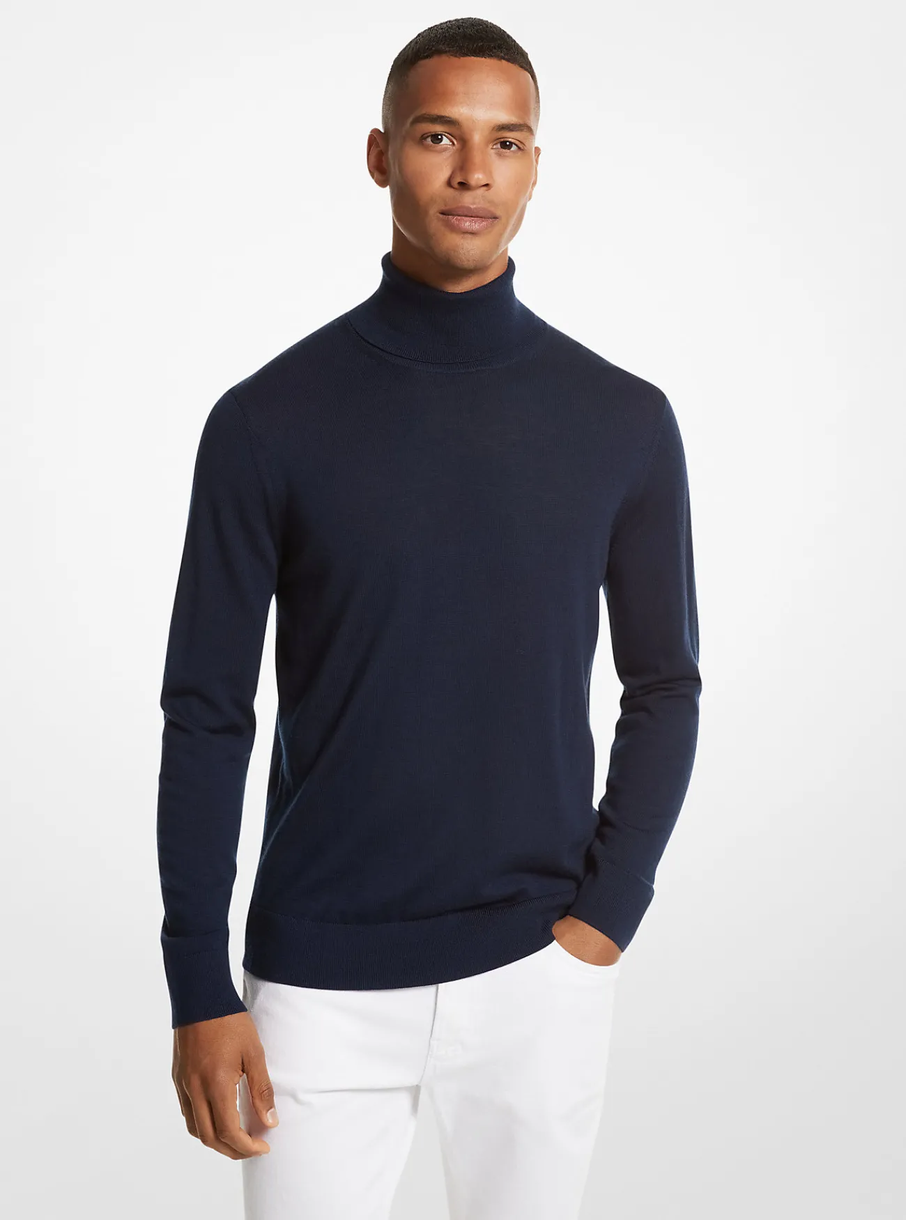Michael Kors Coltrui van merinowol MIDDERNACHTSBLAUW Sale