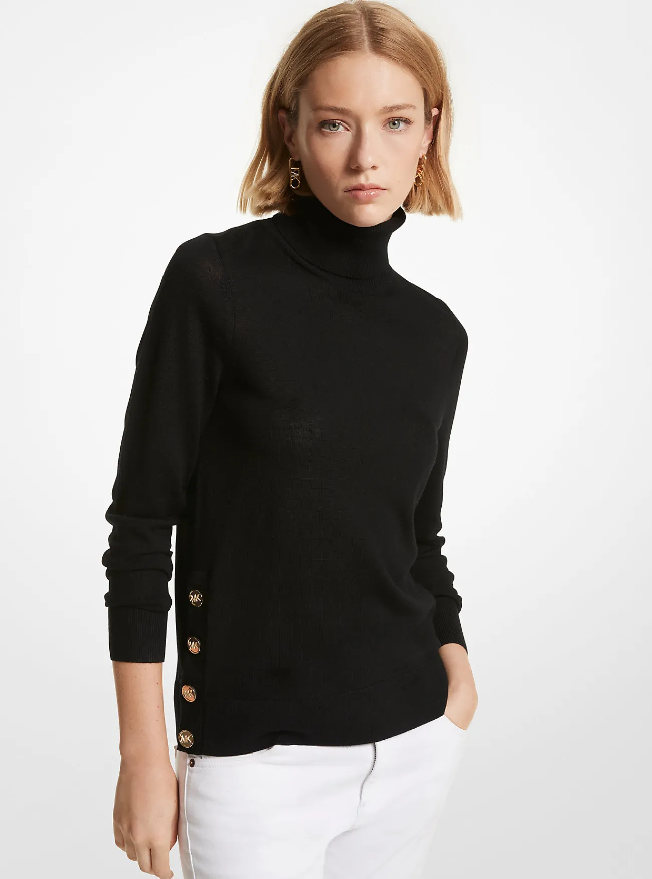 Michael Kors Coltrui van merinowol ZWART Sale