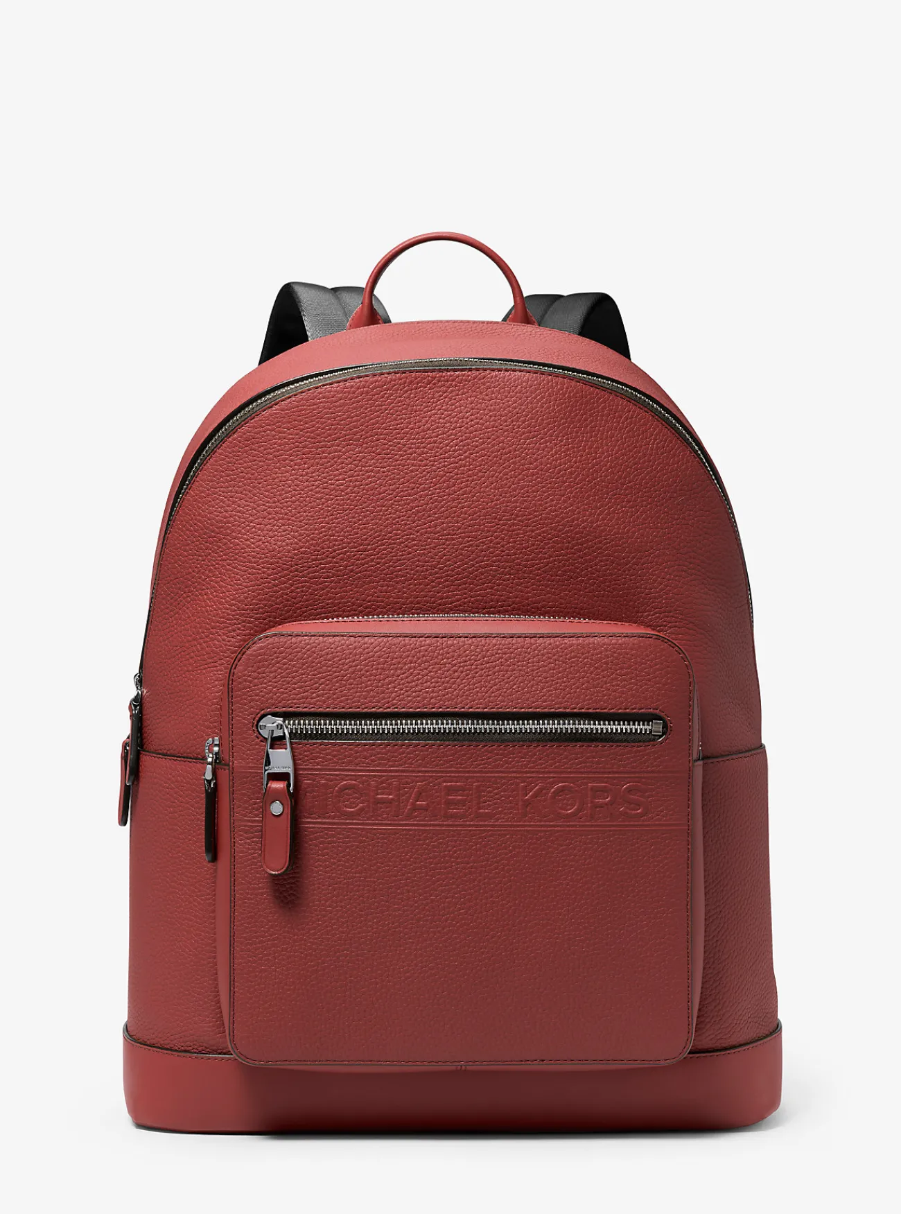 Michael Kors Commuter-rugzak Hudson van leer DONKER_BRANDY Outlet
