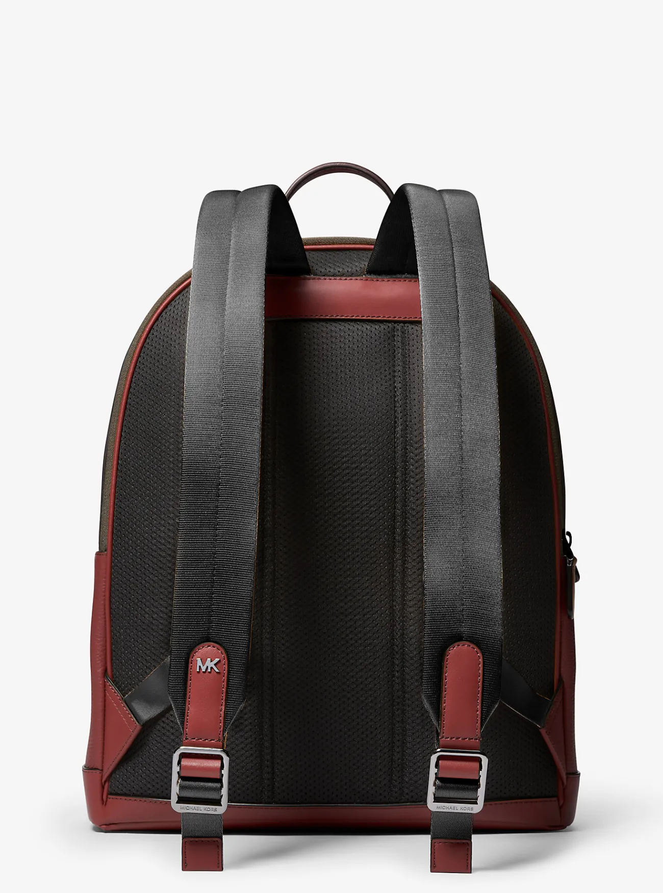 Michael Kors Commuter-rugzak Hudson van leer DONKER_BRANDY Outlet