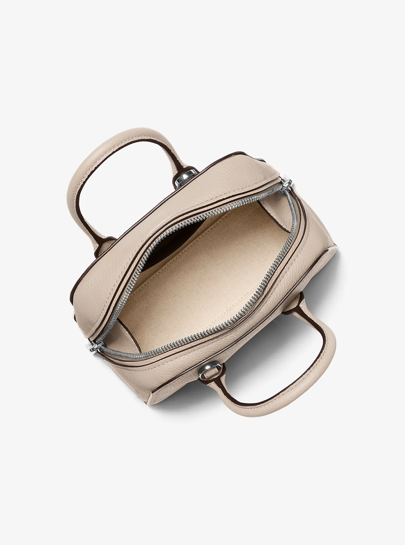 Michael Kors Crossbodytas Ashton van getrommeld leer, aanpasbaar en extra klein LICHTZAND Outlet