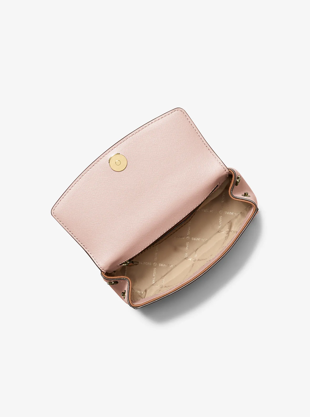 Michael Kors Crossbodytas Ava van saffianoleer, extra klein ZACHTROZE New