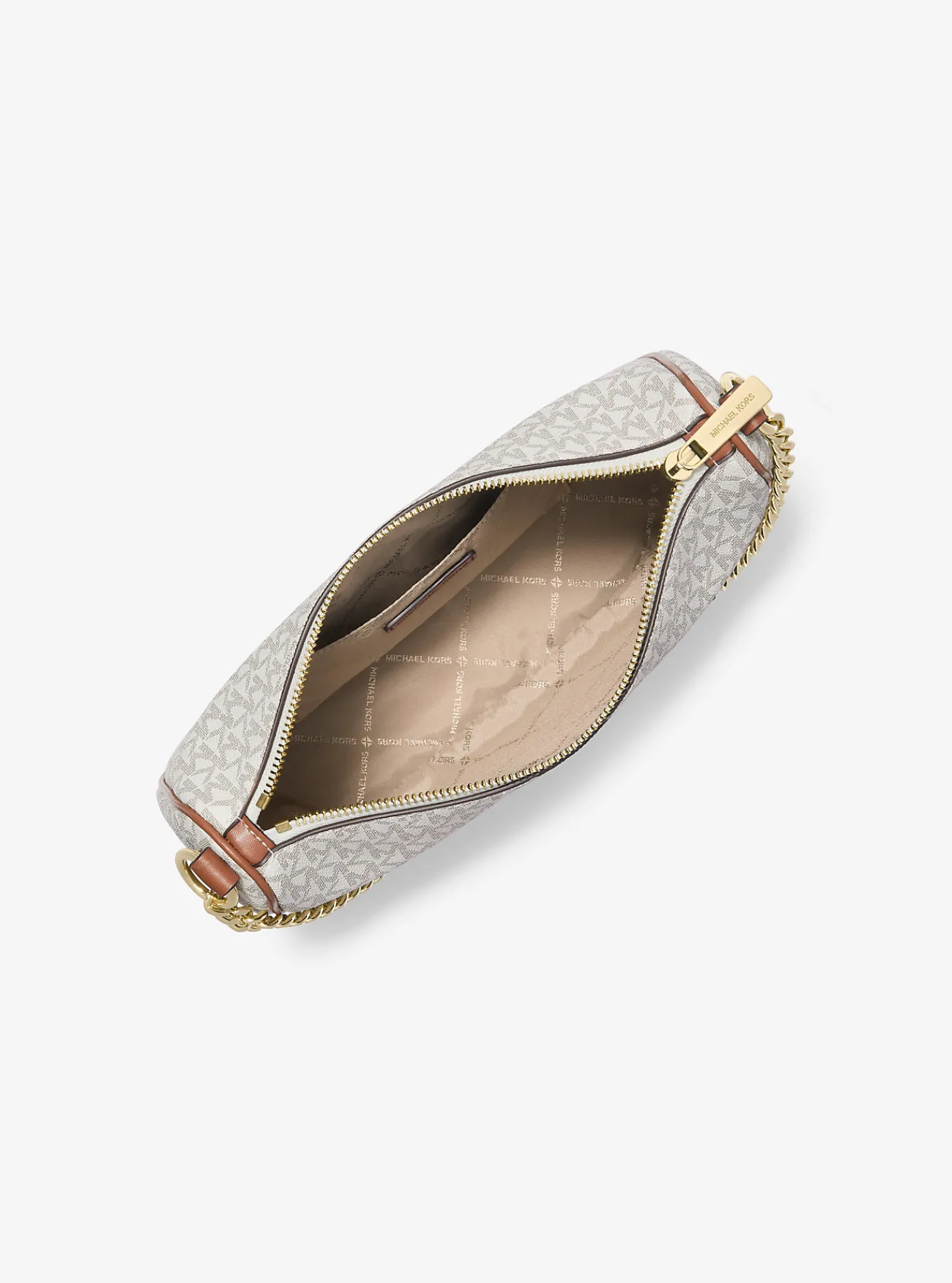 Michael Kors Crossbodytas Carmela met kenmerkend logo, aanpasbaar en middelgroot VANILLE Sale