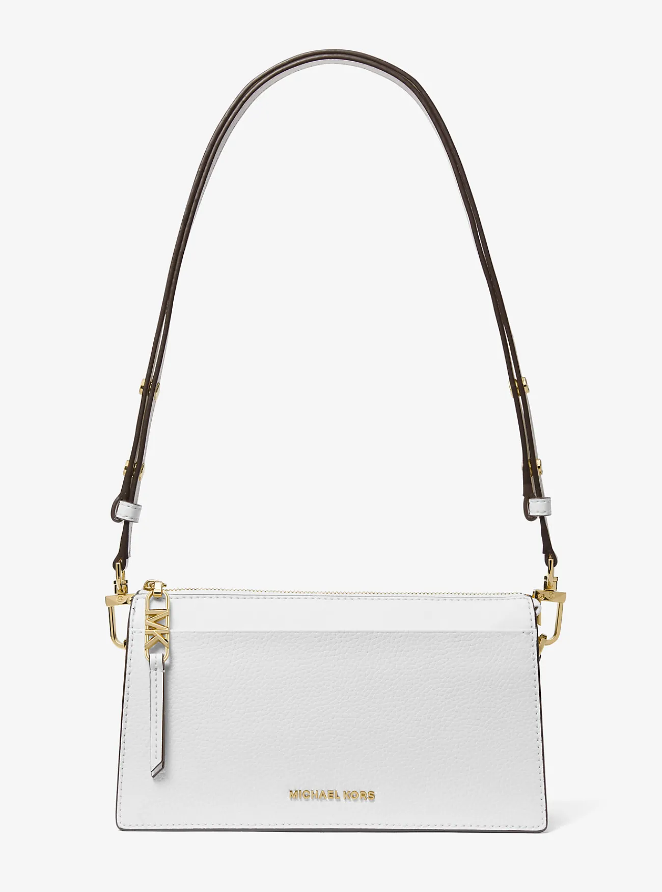 Michael Kors Crossbodytas Empire van leer, aanpasbaar en groot OPTISCHWIT Best