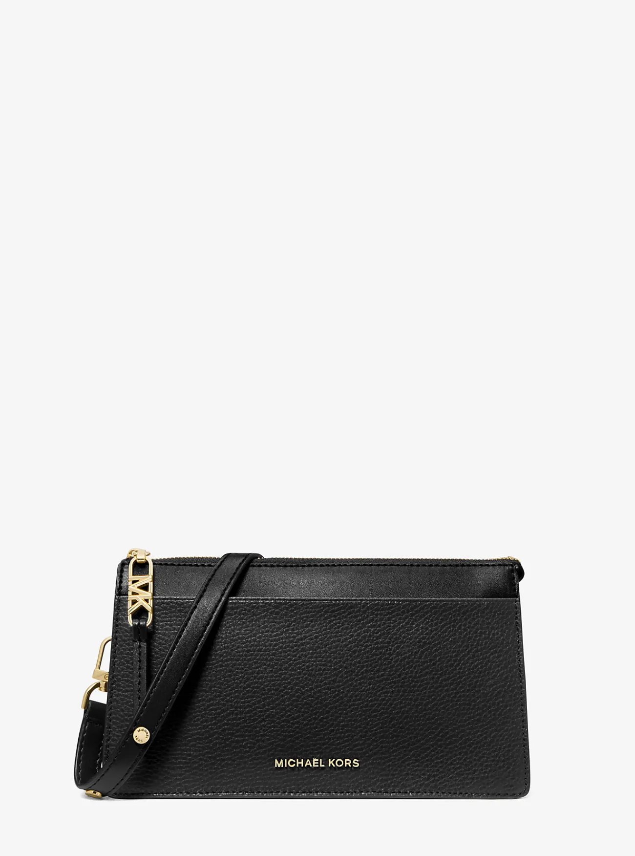 Michael Kors Crossbodytas Empire van leer, aanpasbaar en groot ZWART Outlet