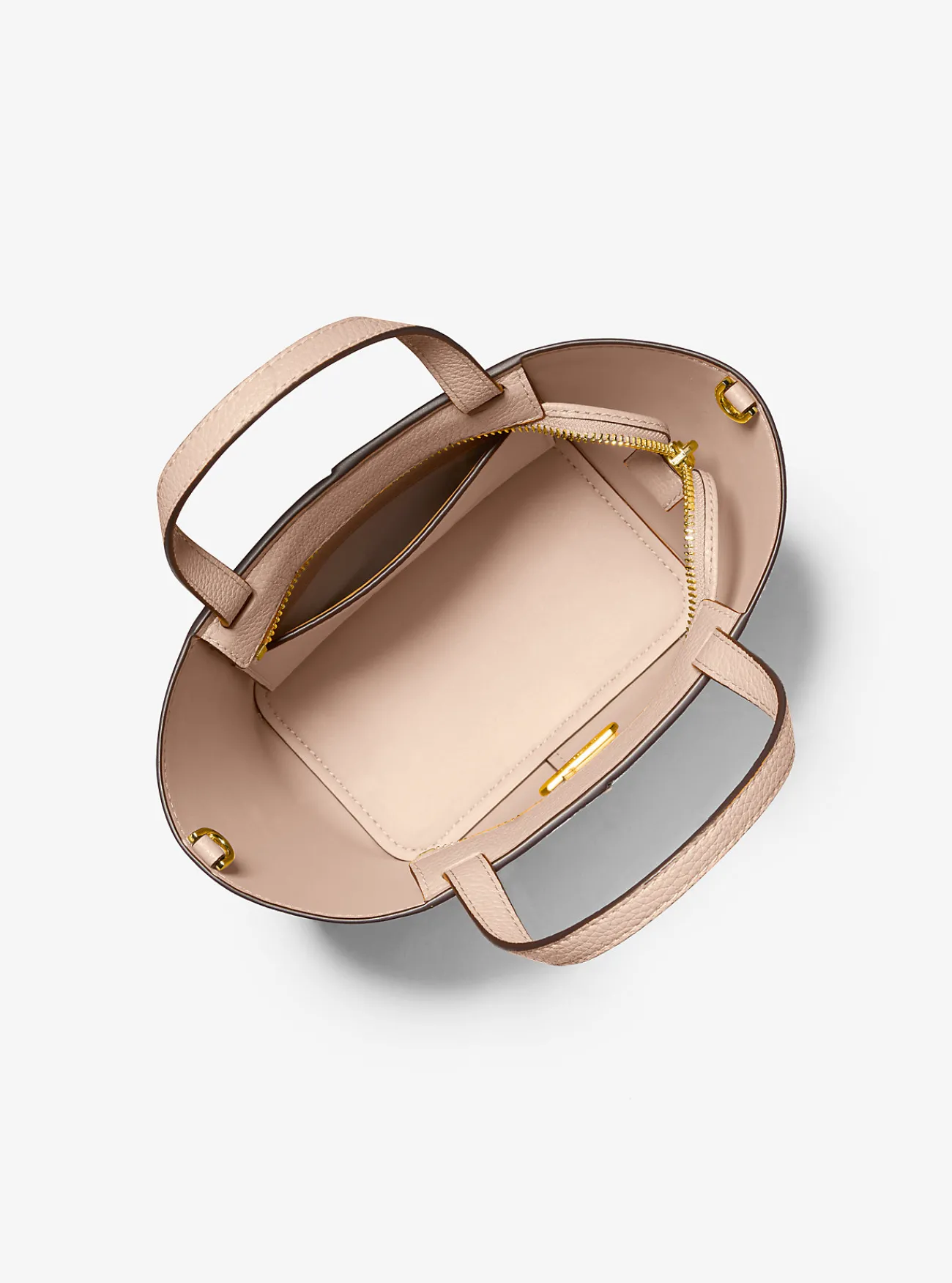 Michael Kors Crossbodytas Flora van canvas met kenmerkend logo en getrommeld leer, middelgroot BALLET Fashion