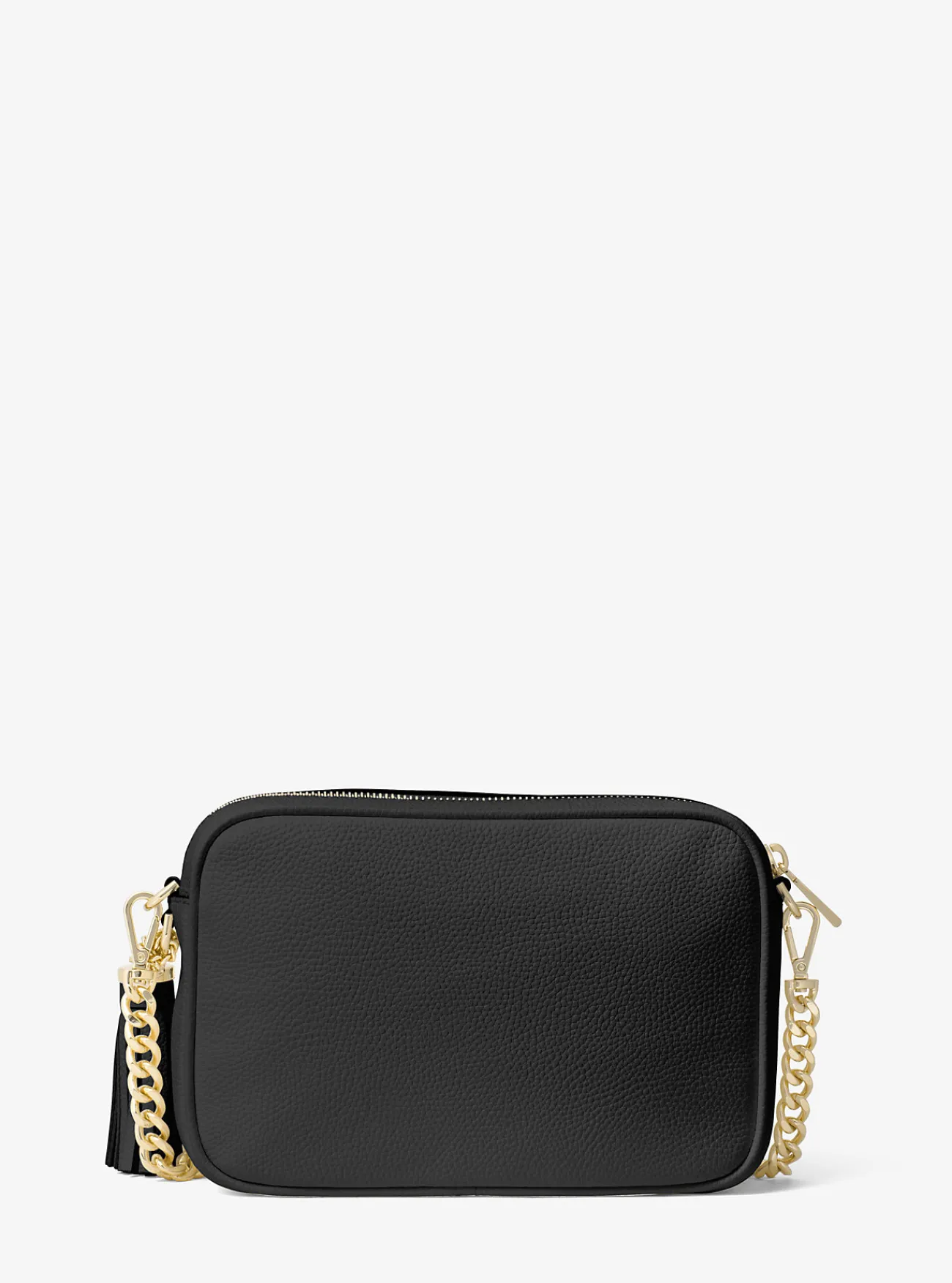 Michael Kors Crossbodytas Ginny van leer ZWART Clearance