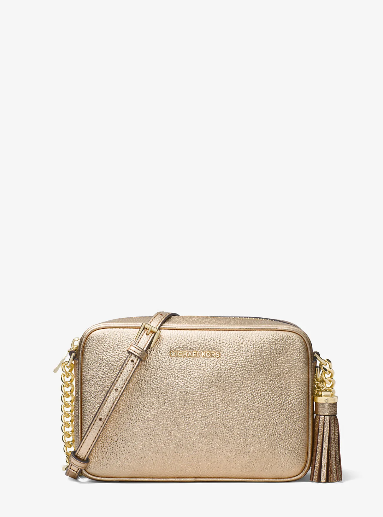 Michael Kors Crossbodytas Ginny van metallic leer LICHTGOUD Online