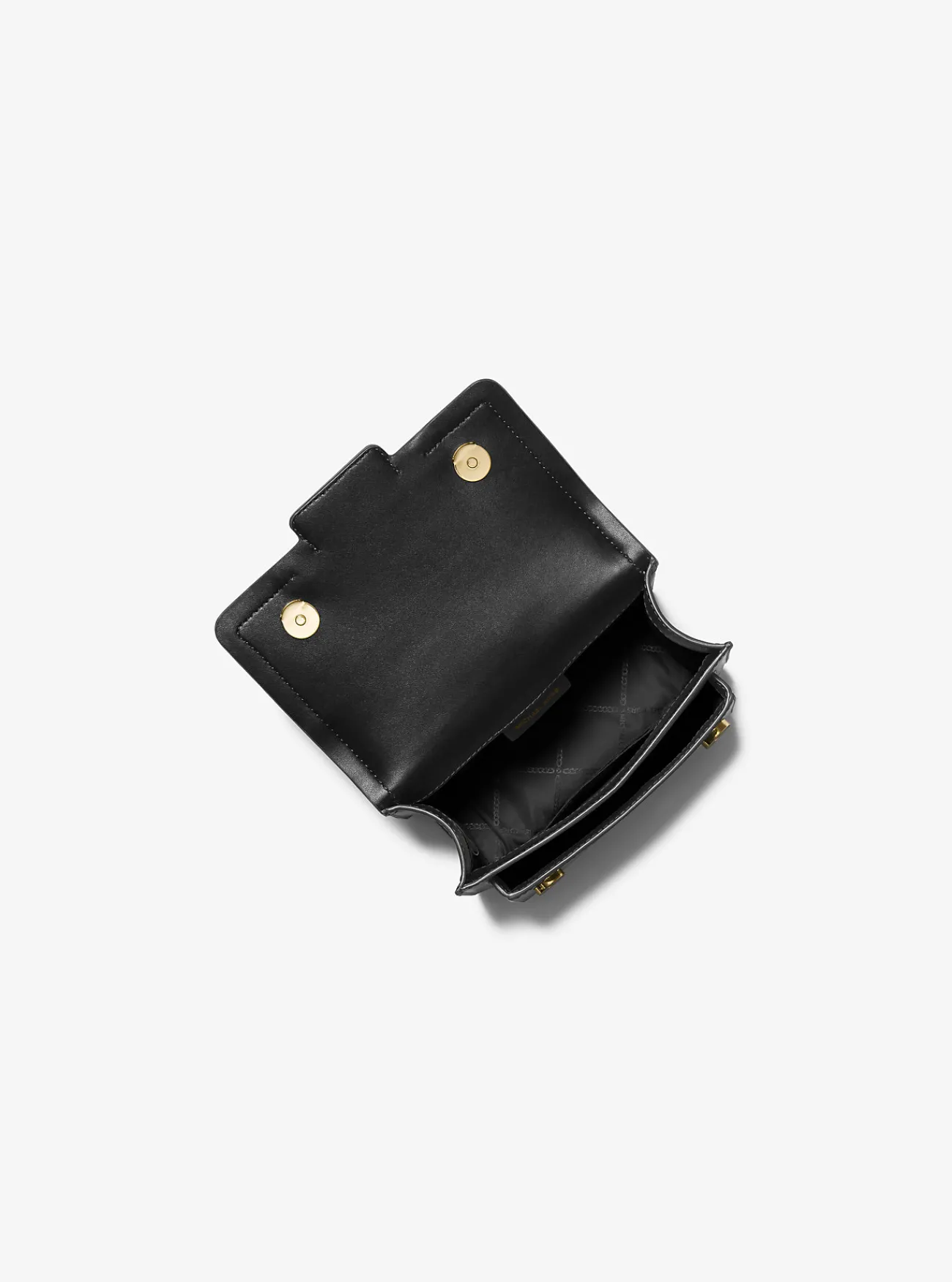 Michael Kors Crossbodytas Heather van leer, extra klein ZWART Hot