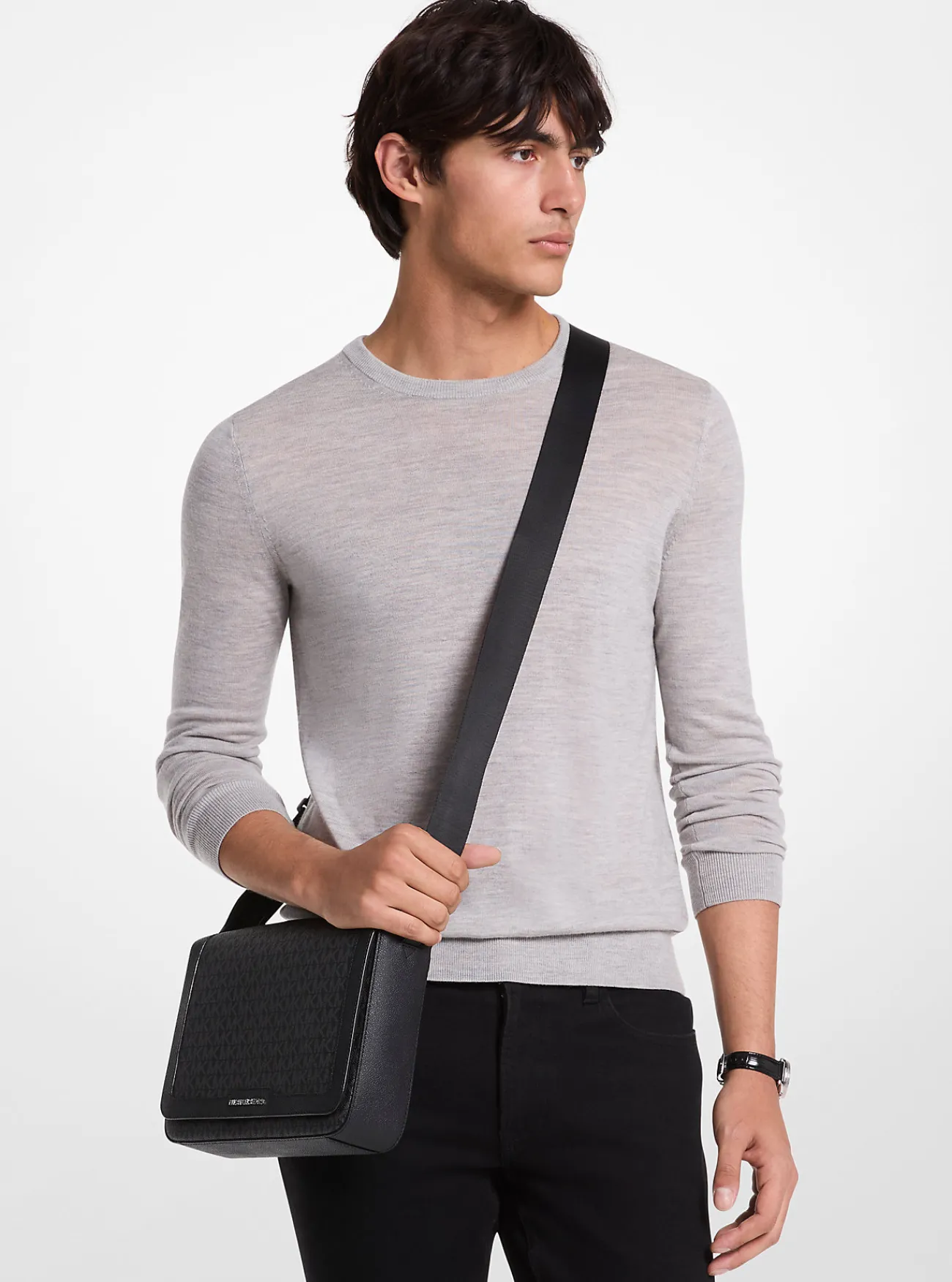 Michael Kors Crossbodytas Hudson met kenmerkend logo ZWART Fashion