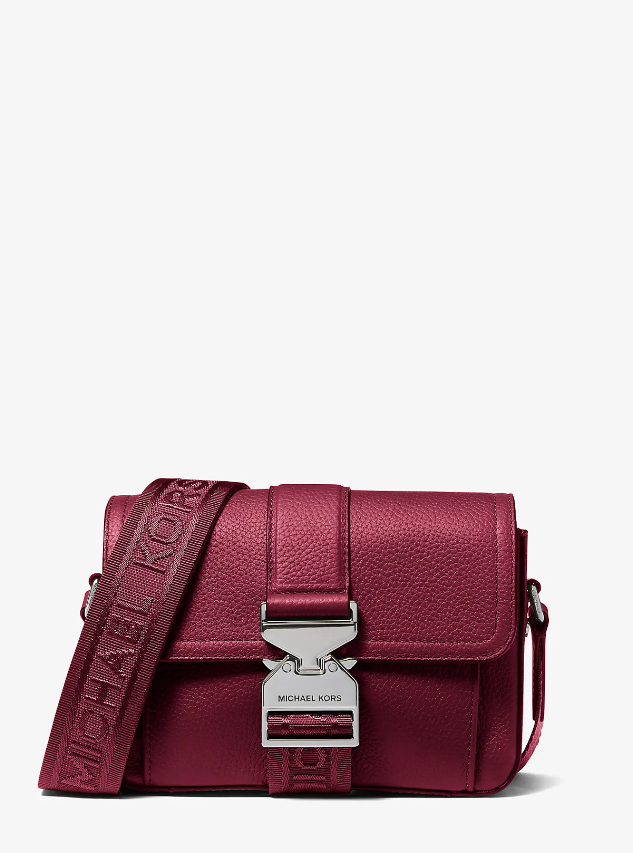 Michael Kors Crossbodytas Hudson van getrommeld leer Outlet
