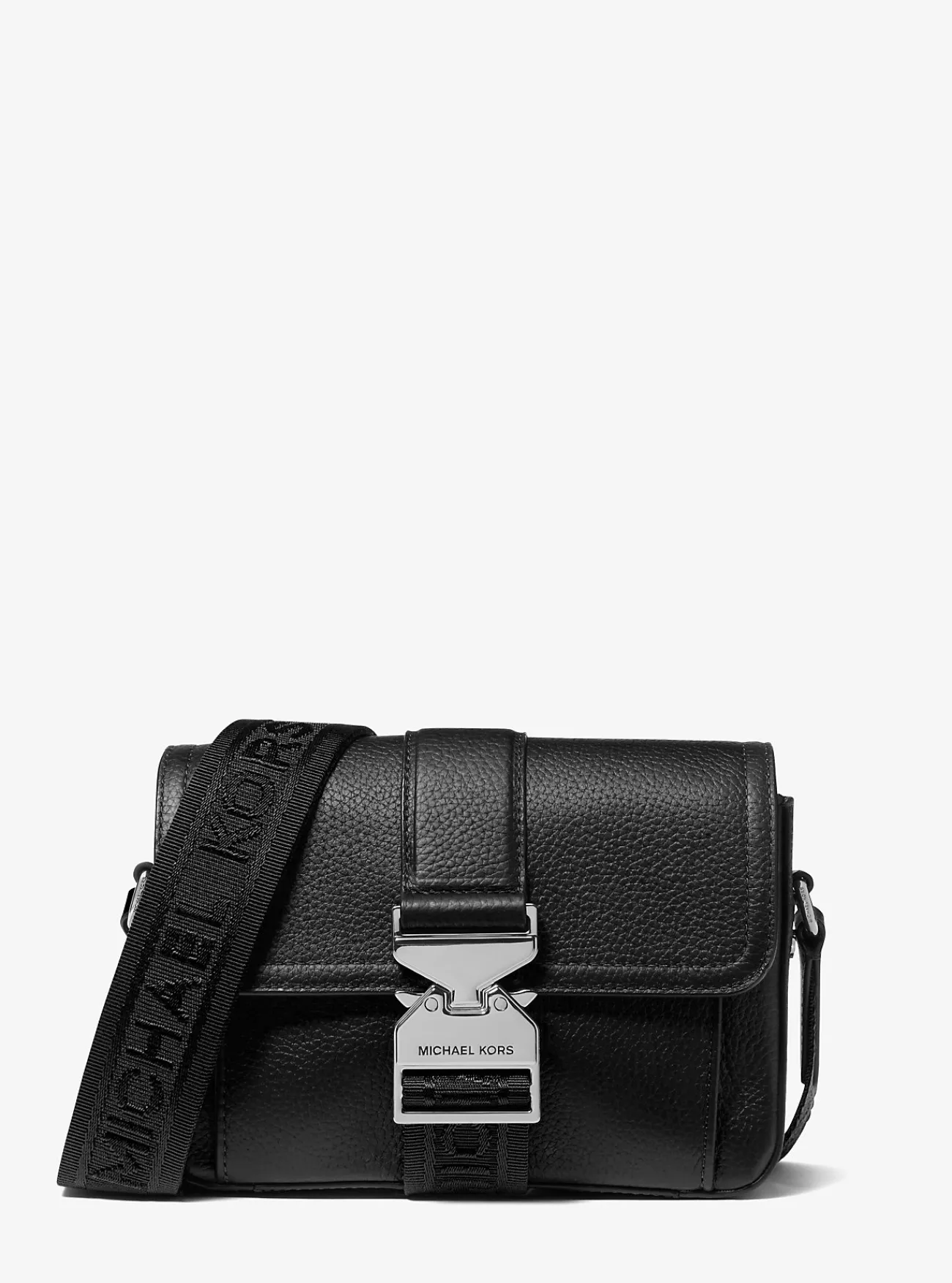 Michael Kors Crossbodytas Hudson van getrommeld leer ZWART Best