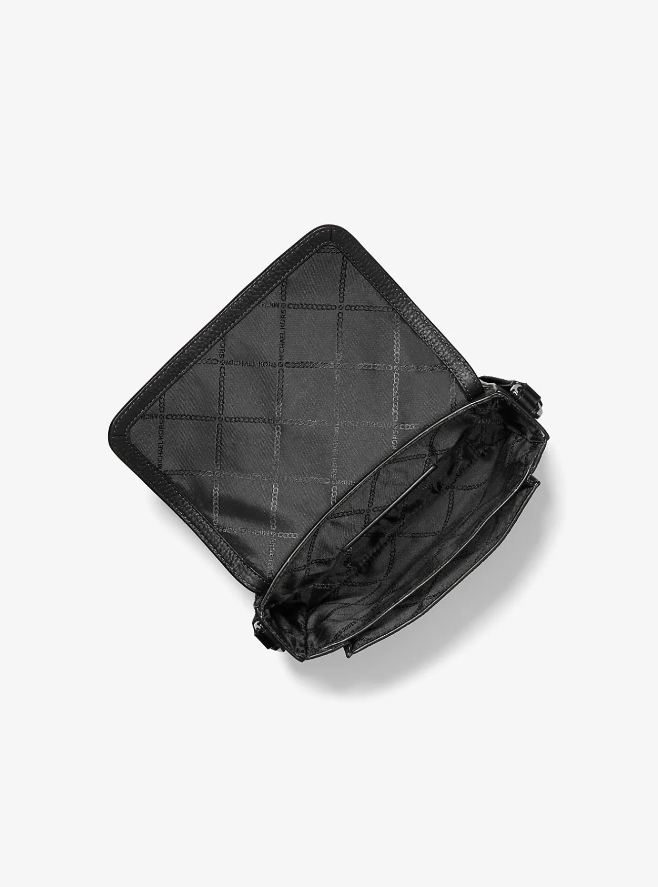 Michael Kors Crossbodytas Hudson van getrommeld leer ZWART Best