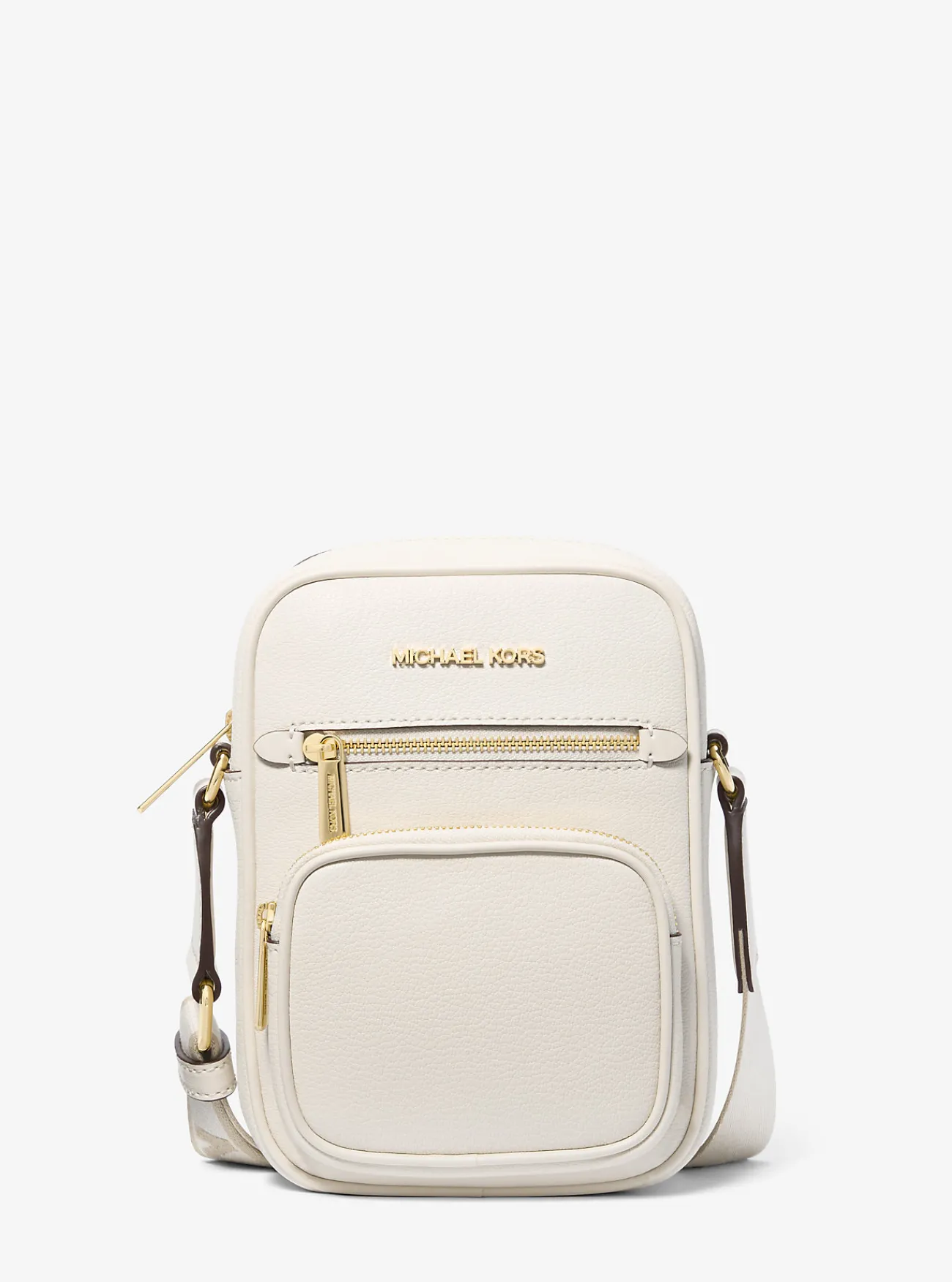 Michael Kors Crossbodytas Jet Set van leer, middelgroot LICHTCR&Egrave;ME Sale