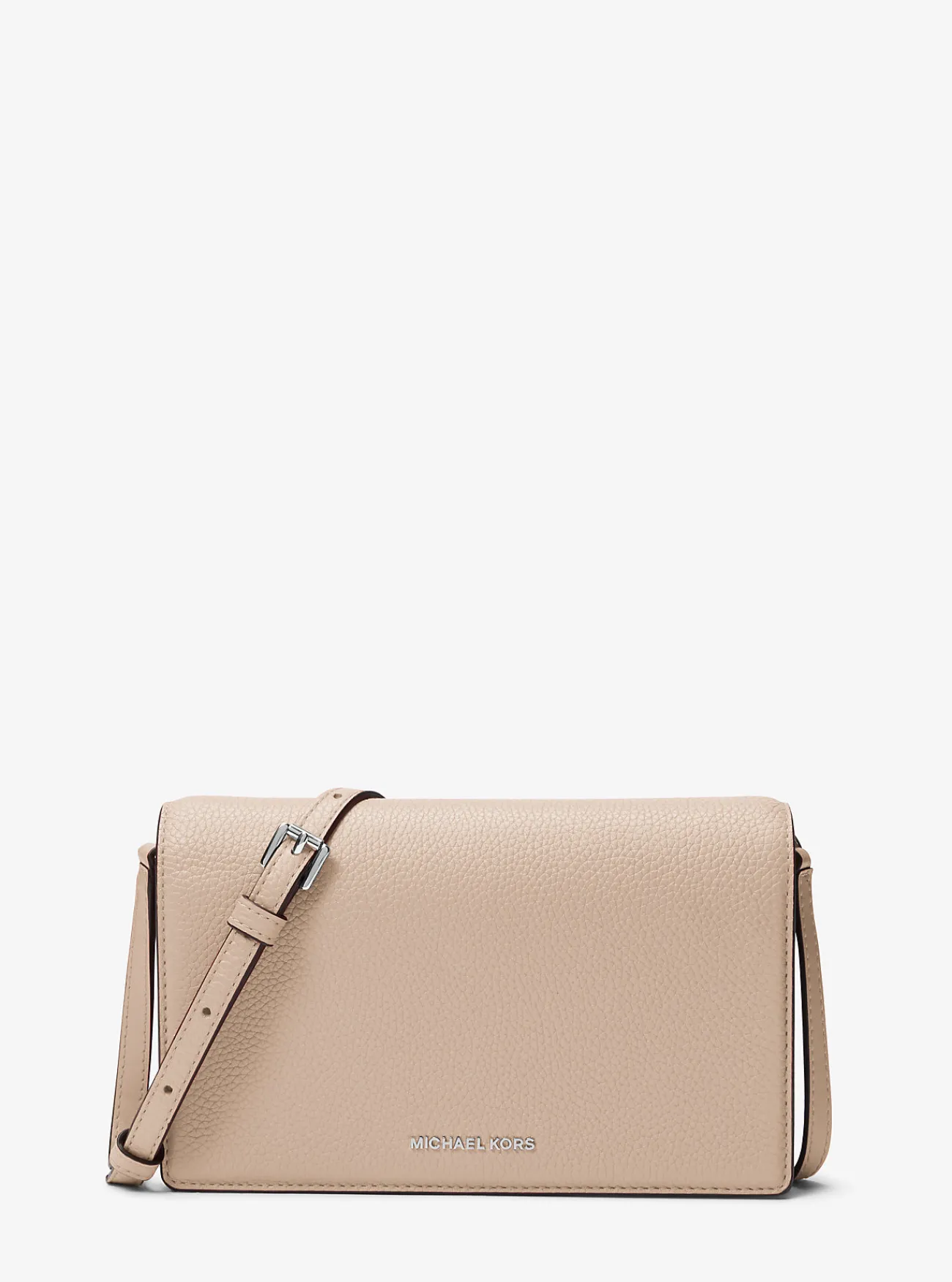 Michael Kors Crossbodytas Jet Set van getrommeld leer, middelgroot LICHTZAND Sale