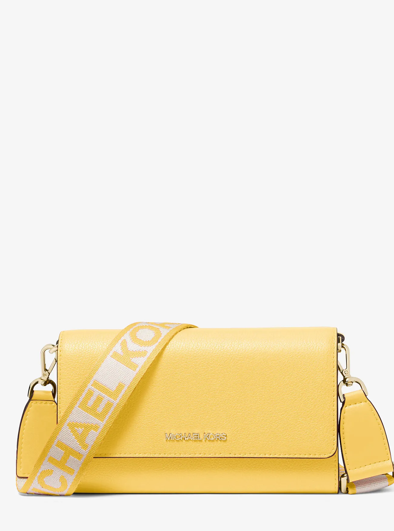 Michael Kors Crossbodytas Jet Set van leer, groot Clearance