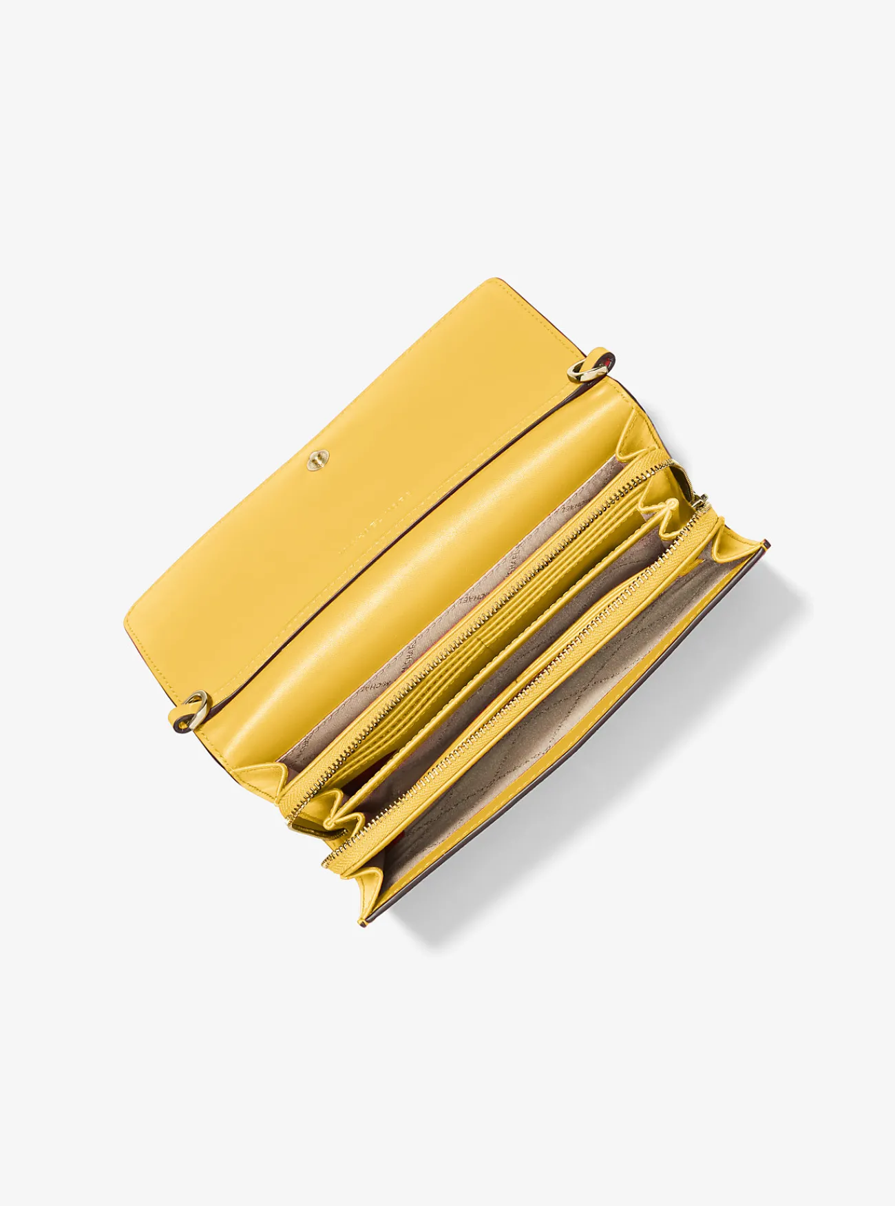 Michael Kors Crossbodytas Jet Set van leer, groot Clearance
