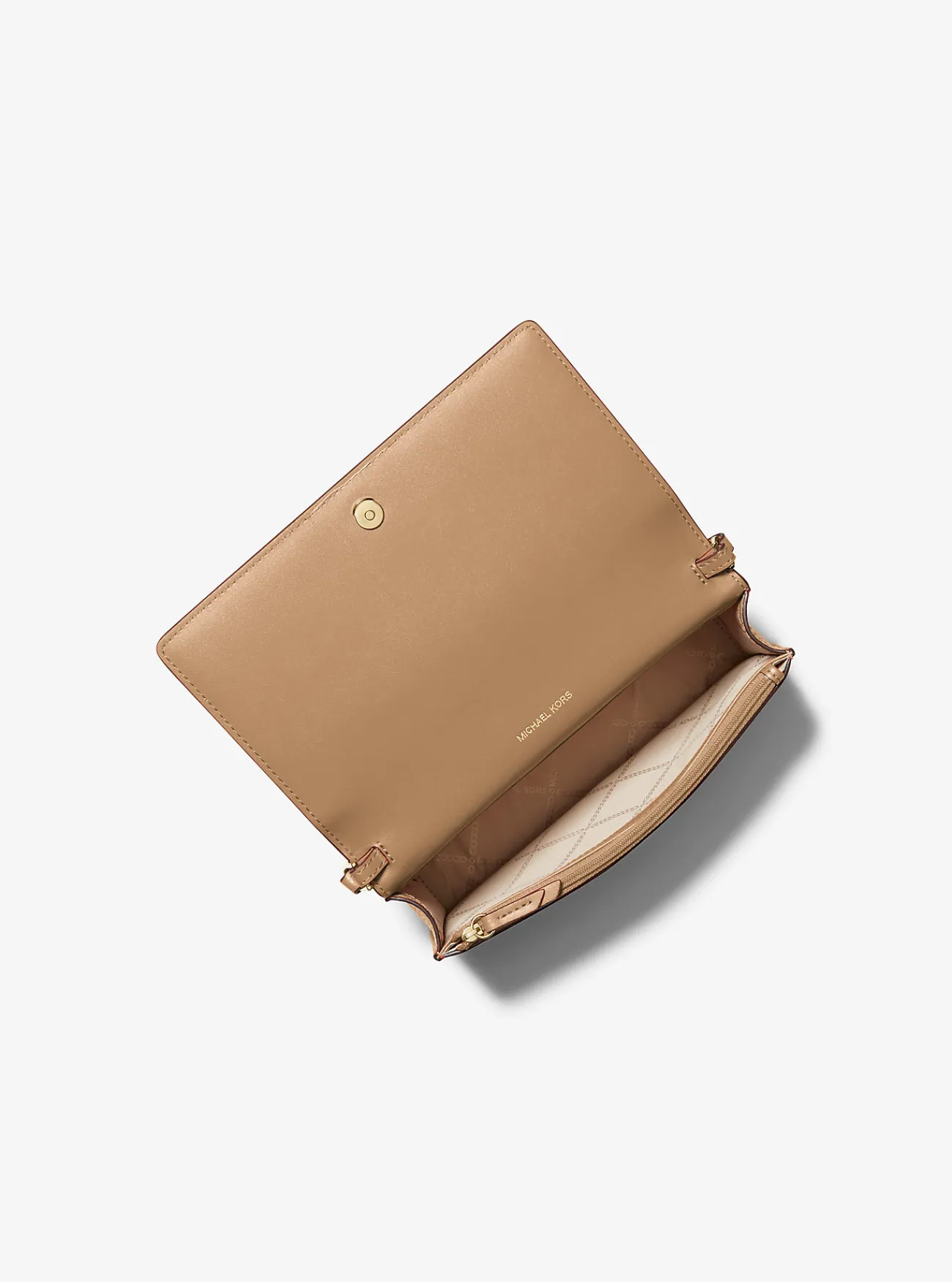 Michael Kors Crossbodytas Jet Set van getrommeld leer met flap aan voorzijde, middelgroot KAF Hot