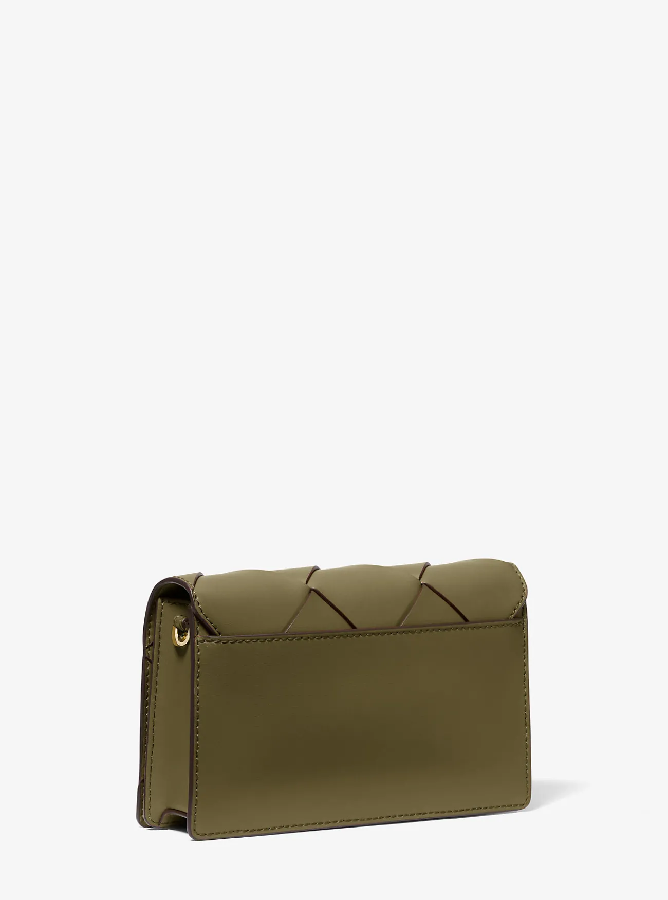 Michael Kors Crossbodytas Jet Set van geweven leer, middelgroot SAFARIGROEN Hot
