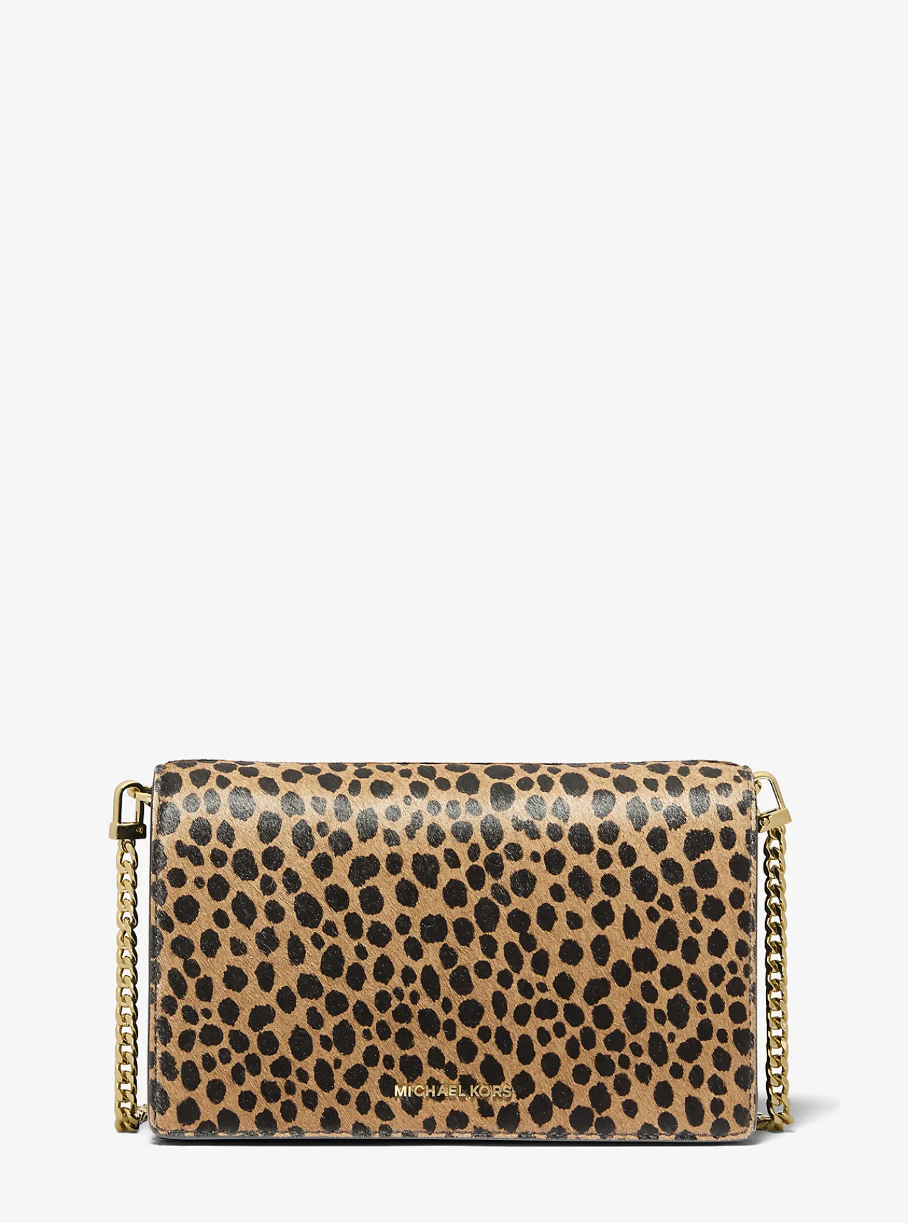 Michael Kors Crossbodytas Jet Set van kalfshaar met jachtluipaardprint, middelgroot HUSKMULTI Sale