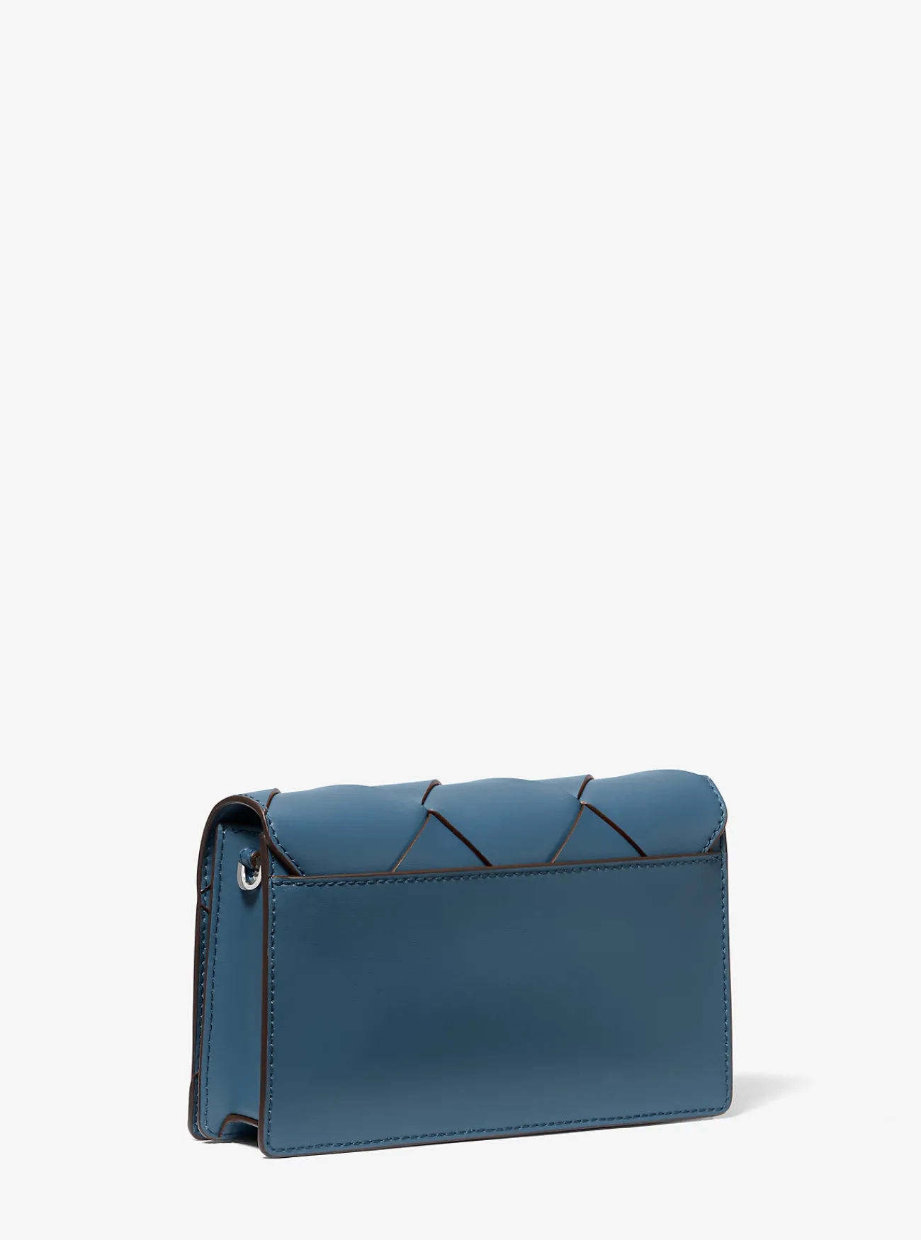 Michael Kors Crossbodytas Jet Set van geweven leer, middelgroot DONKERCHAMBRAY Outlet
