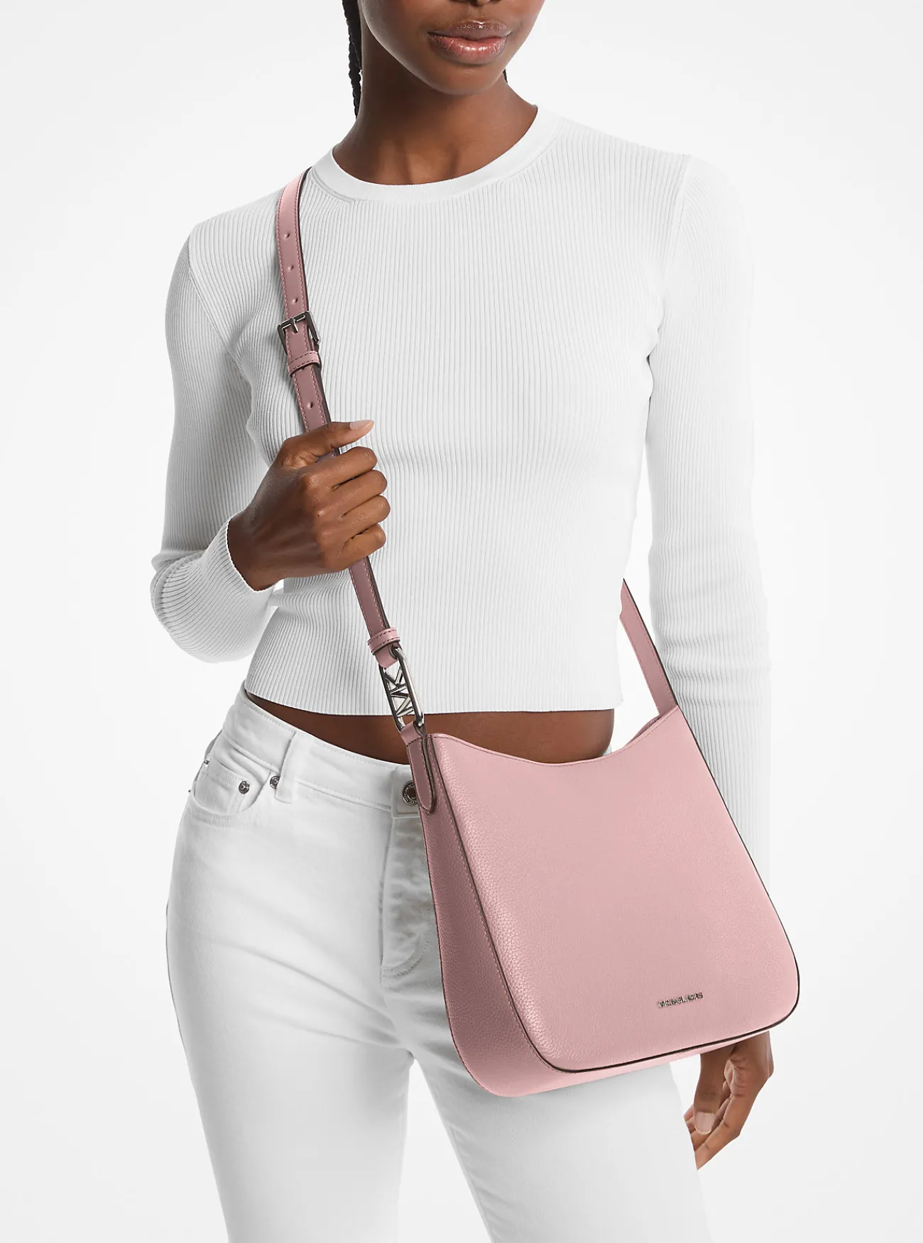 Michael Kors Crossbodytas Kensington van getrommeld leer, groot ZACHTROZE Outlet