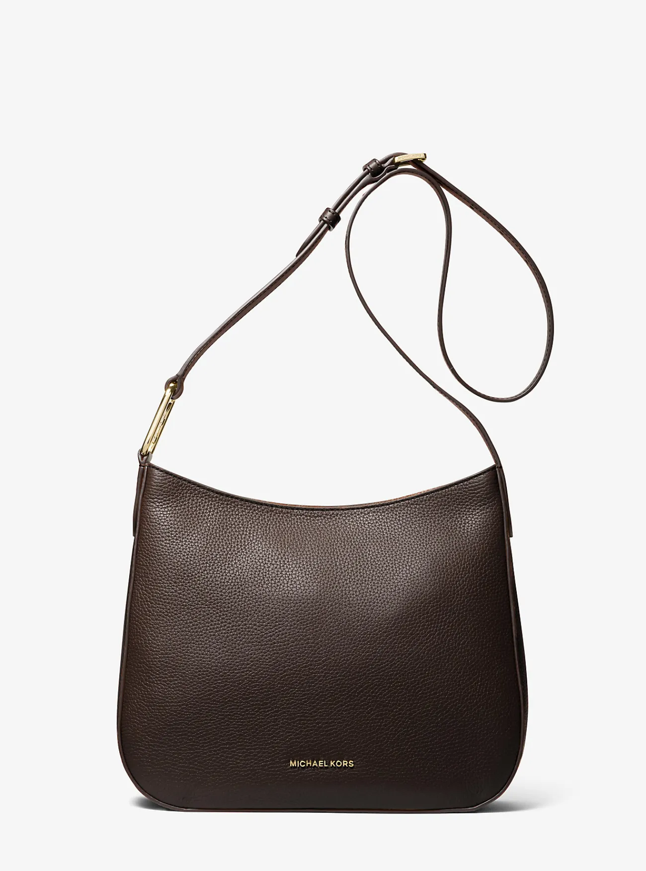 Michael Kors Crossbodytas Kensington van getrommeld leer, groot CHOCOLADE Online