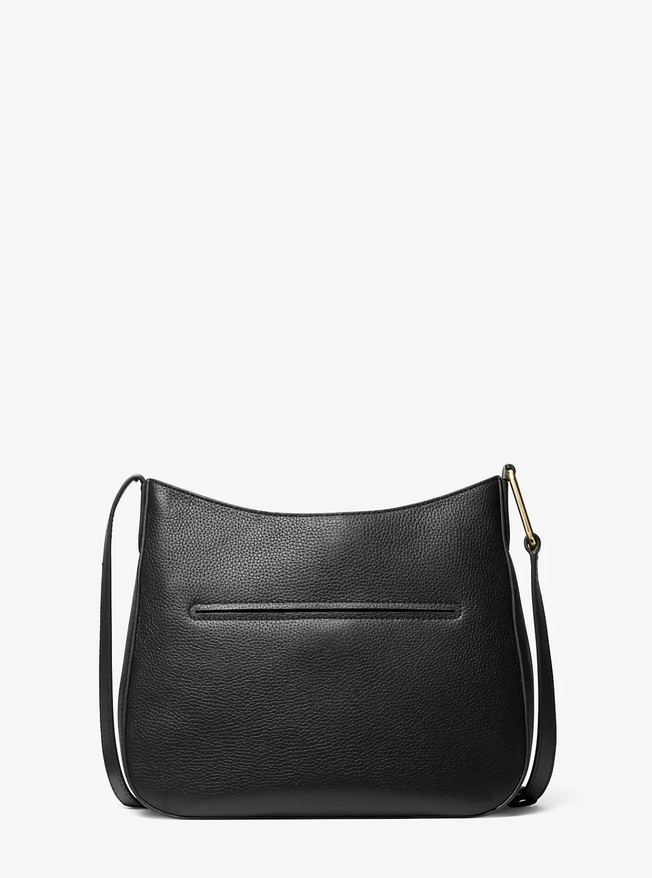 Michael Kors Crossbodytas Kensington van getrommeld leer, groot ZWART Sale