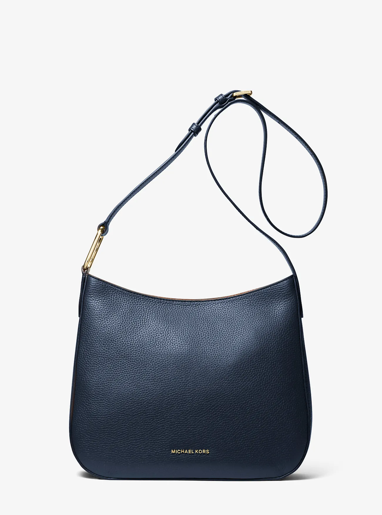 Michael Kors Crossbodytas Kensington van getrommeld leer, groot MARINEBLAUW Outlet