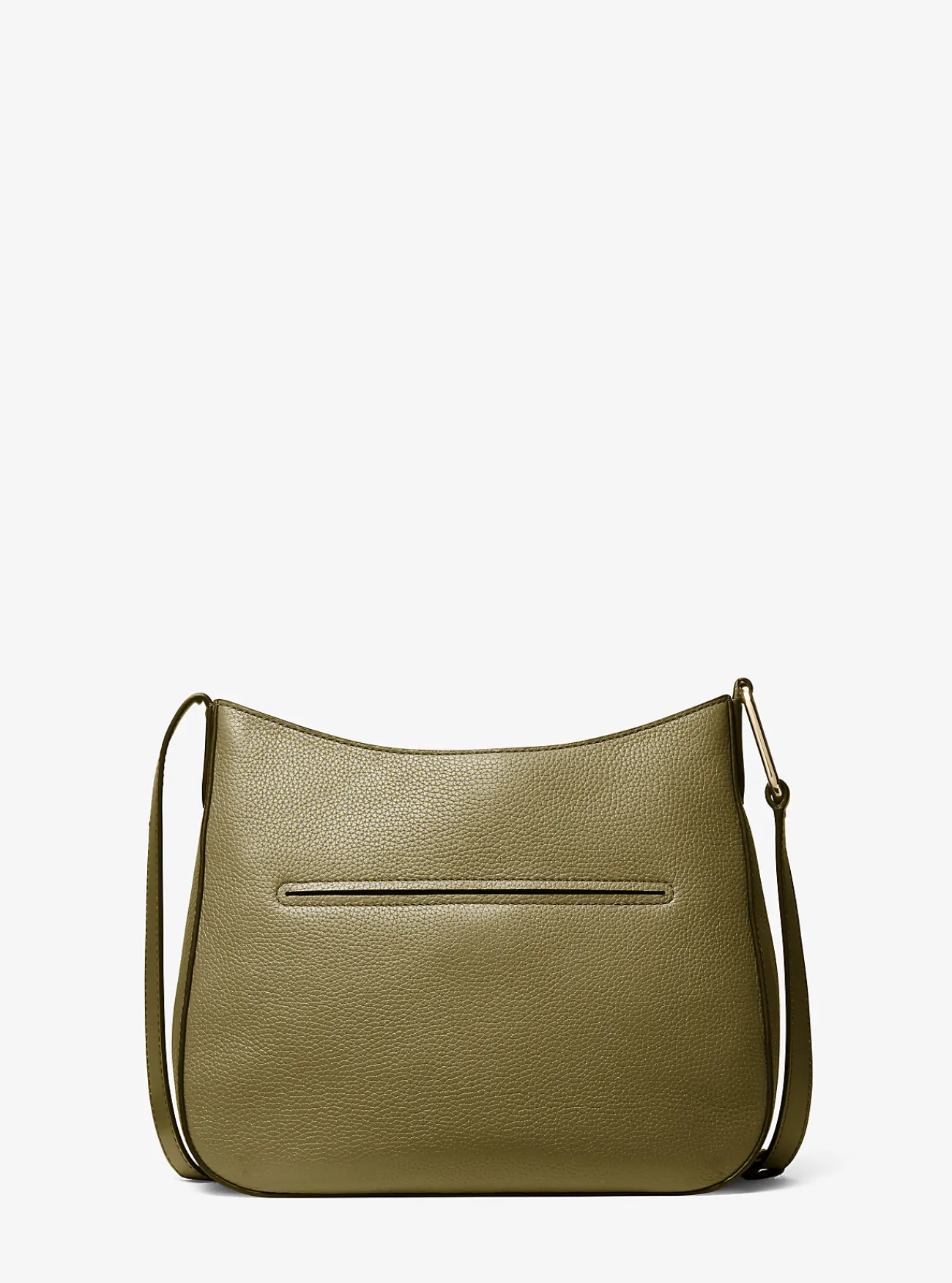 Michael Kors Crossbodytas Kensington van getrommeld leer, groot SAFARIGROEN Outlet