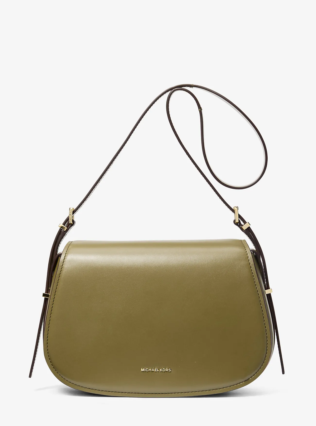 Michael Kors Crossbodytas Lydia van leer, middelgroot SAFARIGROEN Best