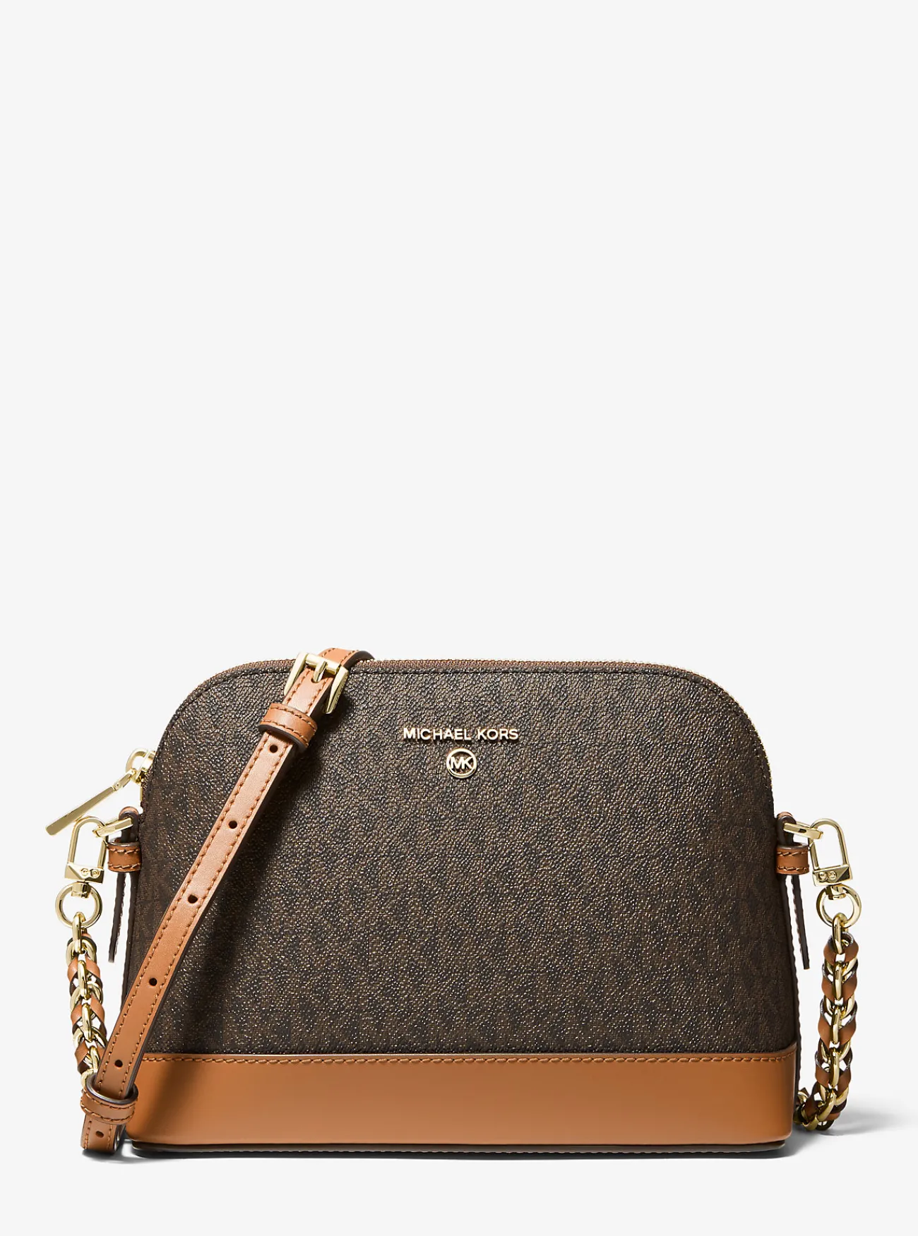 Michael Kors Crossbodytas met logo en ronde bovenkant, groot Discount