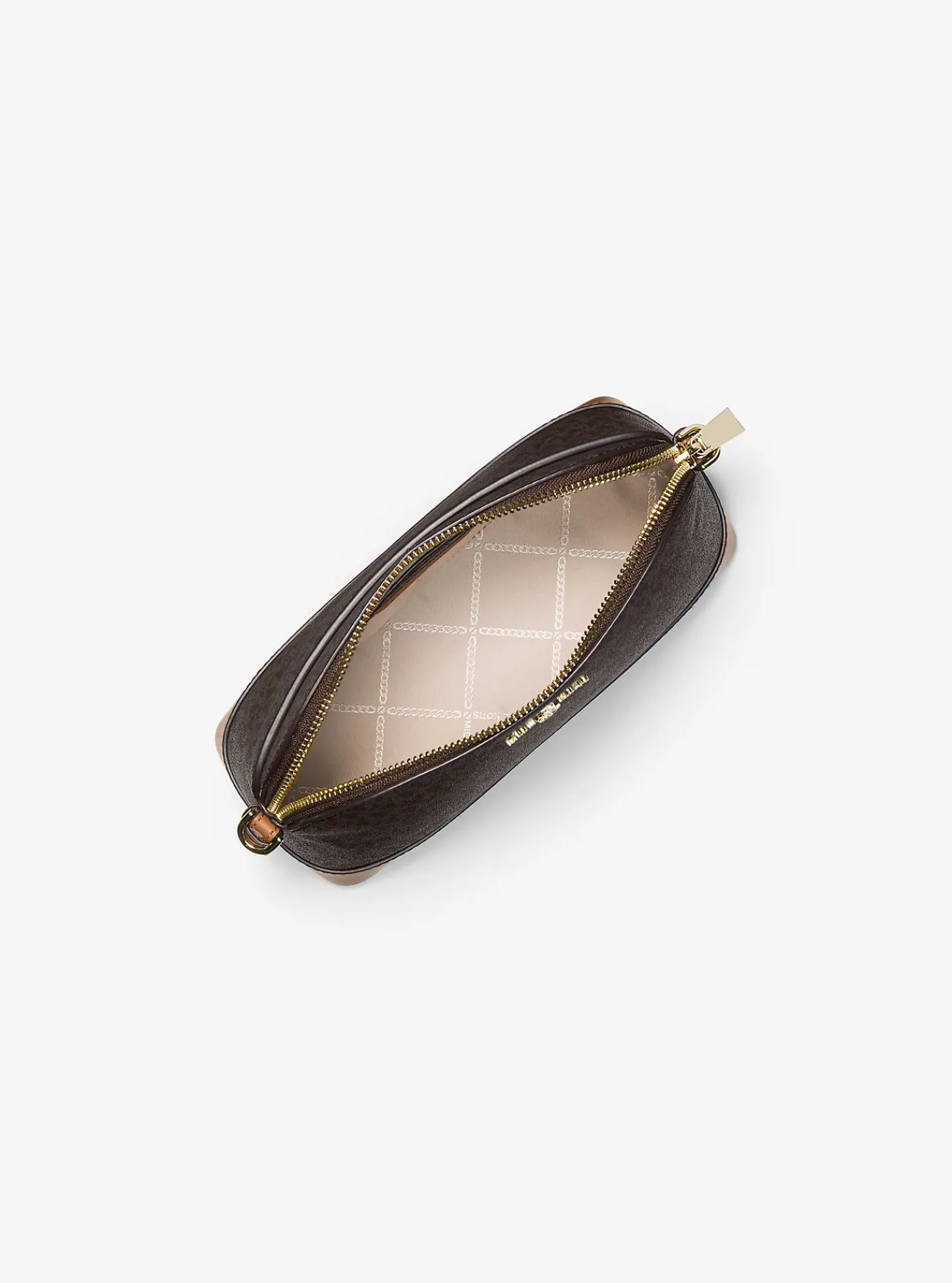 Michael Kors Crossbodytas met logo en ronde bovenkant, groot Discount