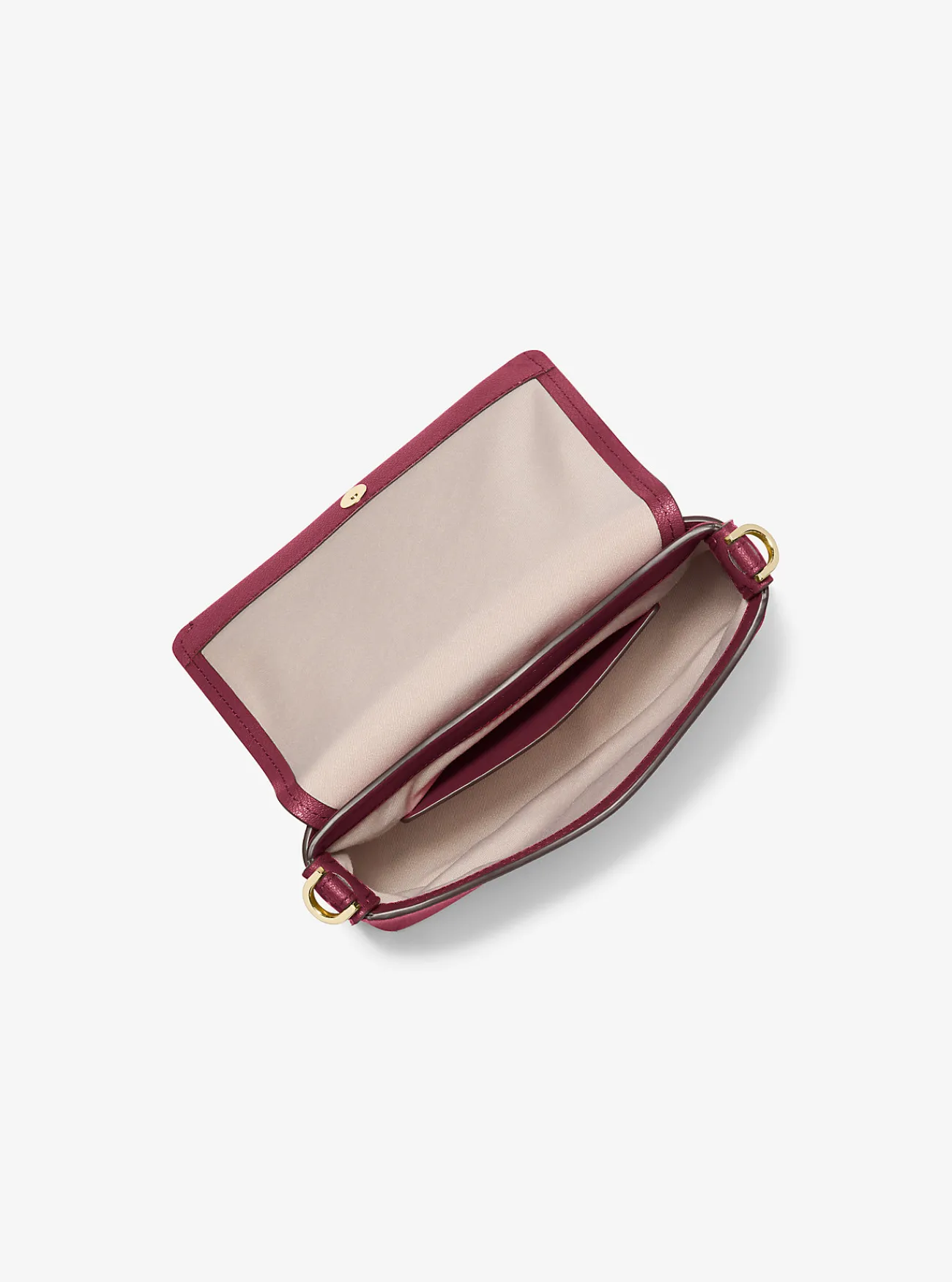 Michael Kors Crossbodytas Nessa van leer, klein MOERBEI Discount