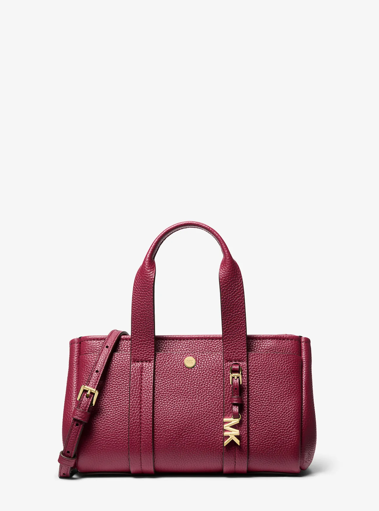 Michael Kors Crossbodytas Romee van getrommeld leer, extra klein MOERBEI Outlet