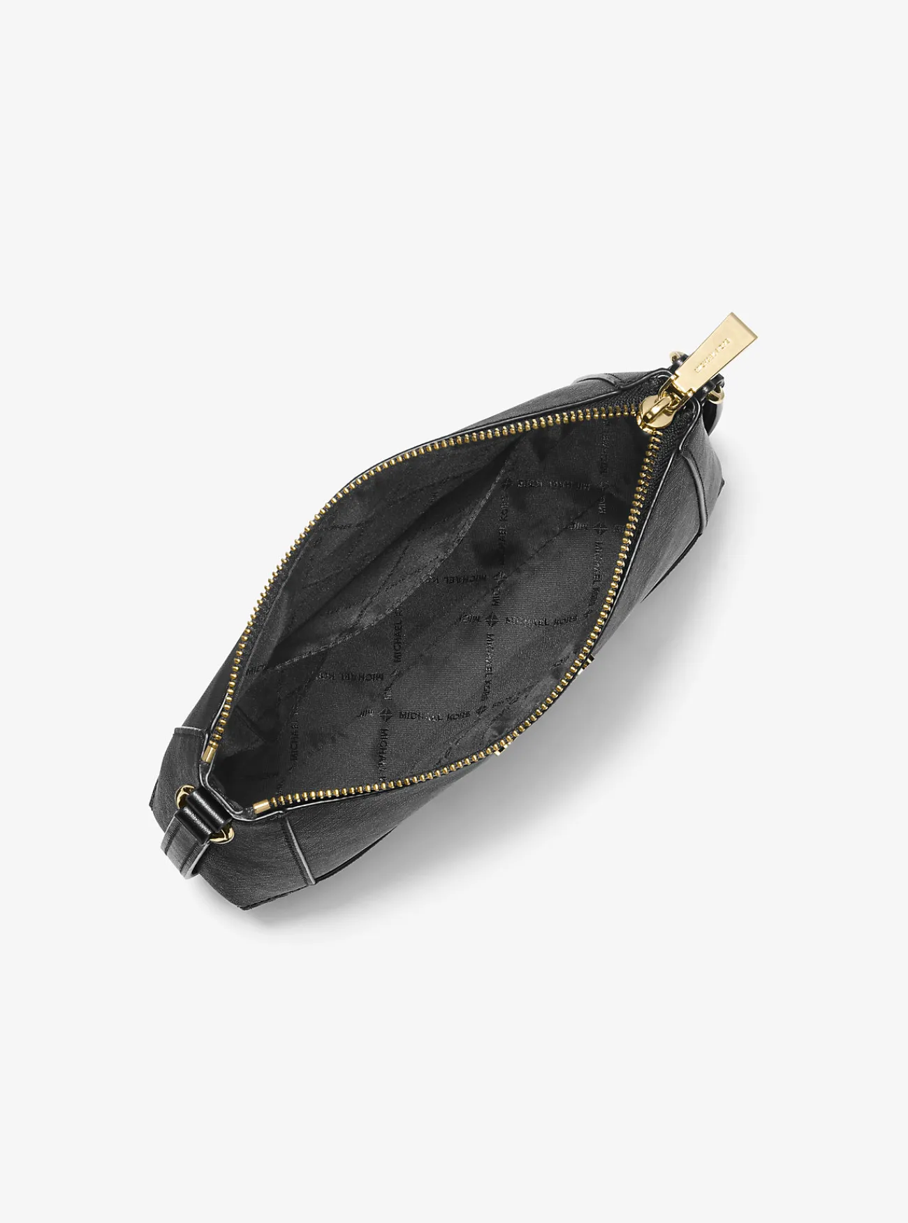 Michael Kors Crossbodytas Sallie van saffianoleer, middelgroot ZWART Discount