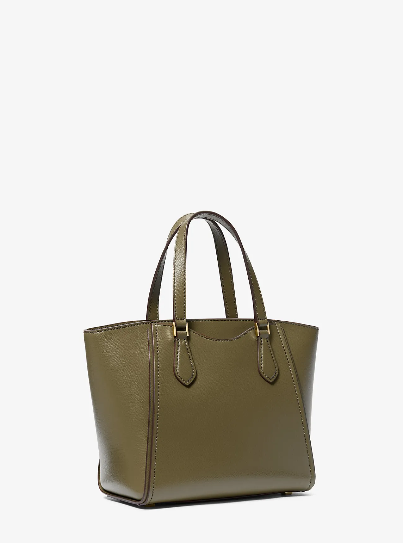 Michael Kors Crossbodytas Taryn van leer, aanpasbaar en klein SAFARIGROEN Clearance