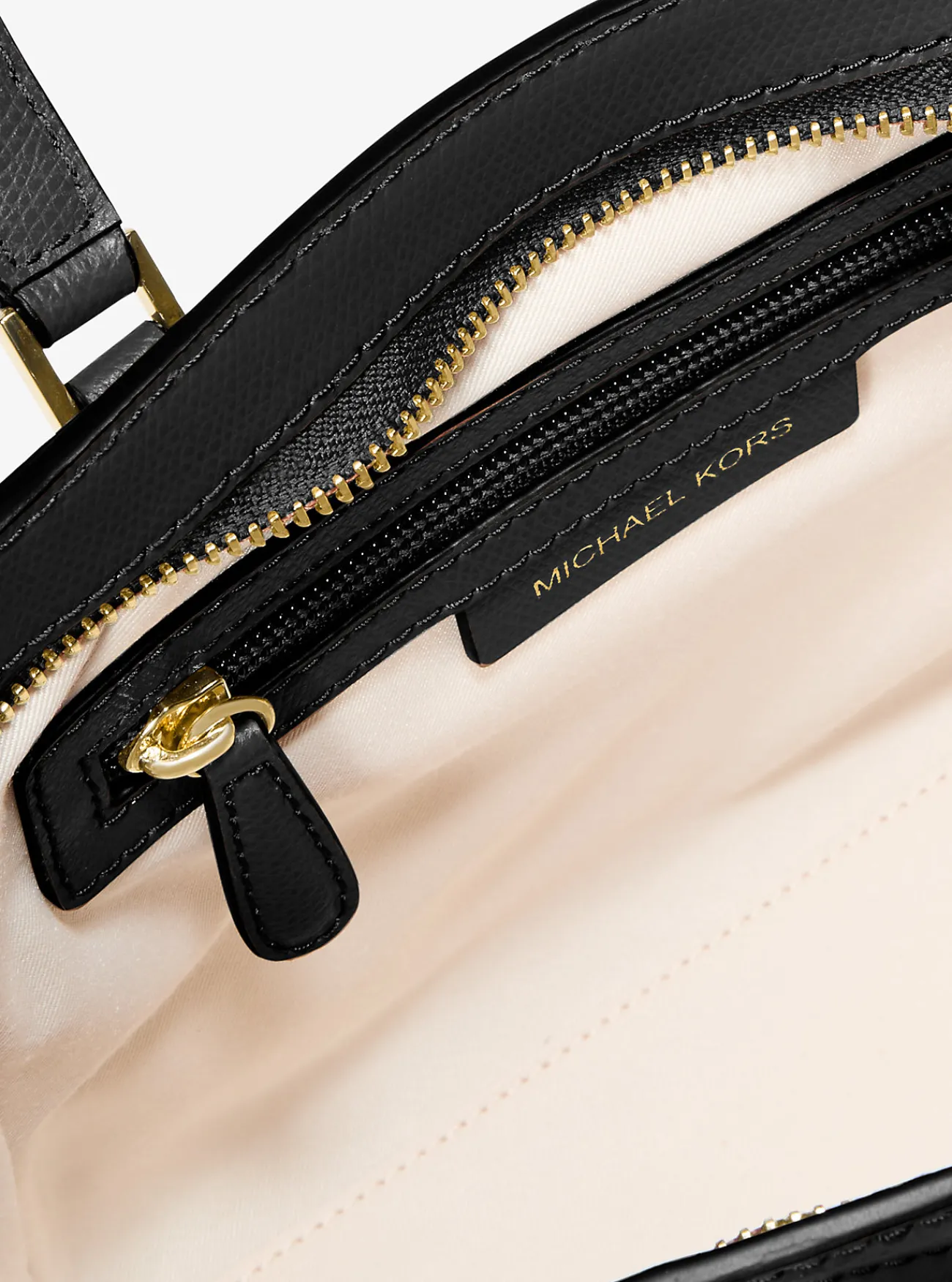 Michael Kors Crossbodytas Taryn van leer, aanpasbaar en klein ZWART Best