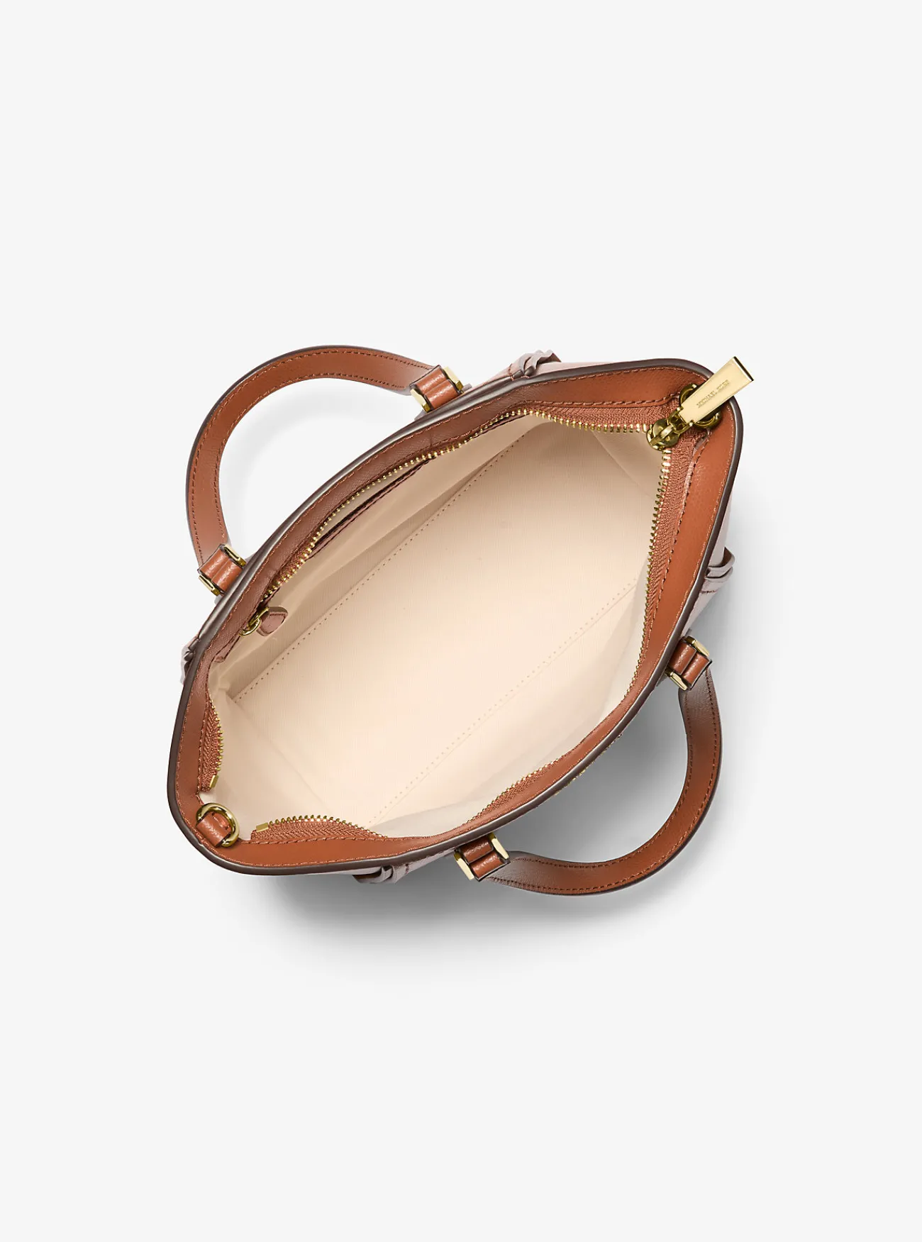 Michael Kors Crossbodytas Taryn van leer met klein kenmerkend logo, aanpasbaar Discount