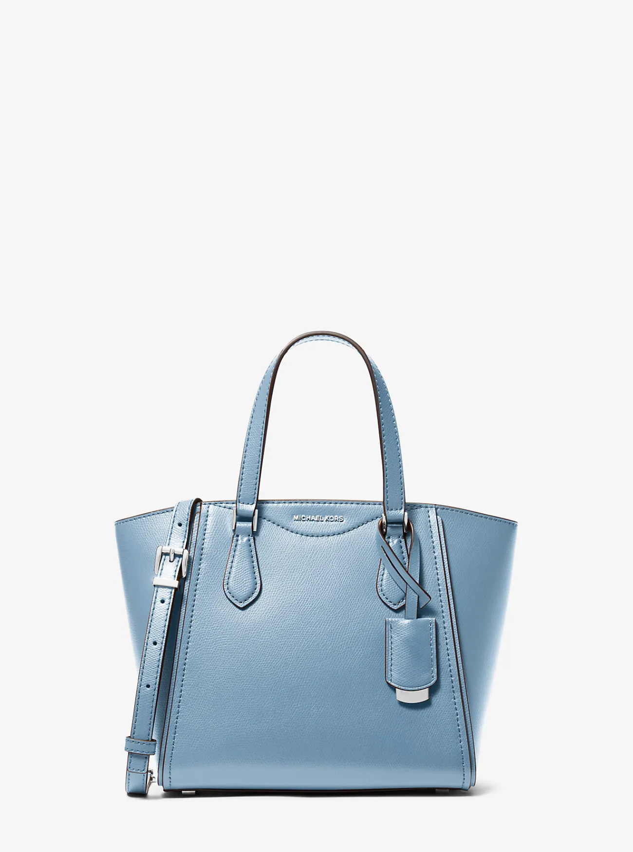 Michael Kors Crossbodytas Taryn van leer, aanpasbaar en klein CHAMBRAY Outlet
